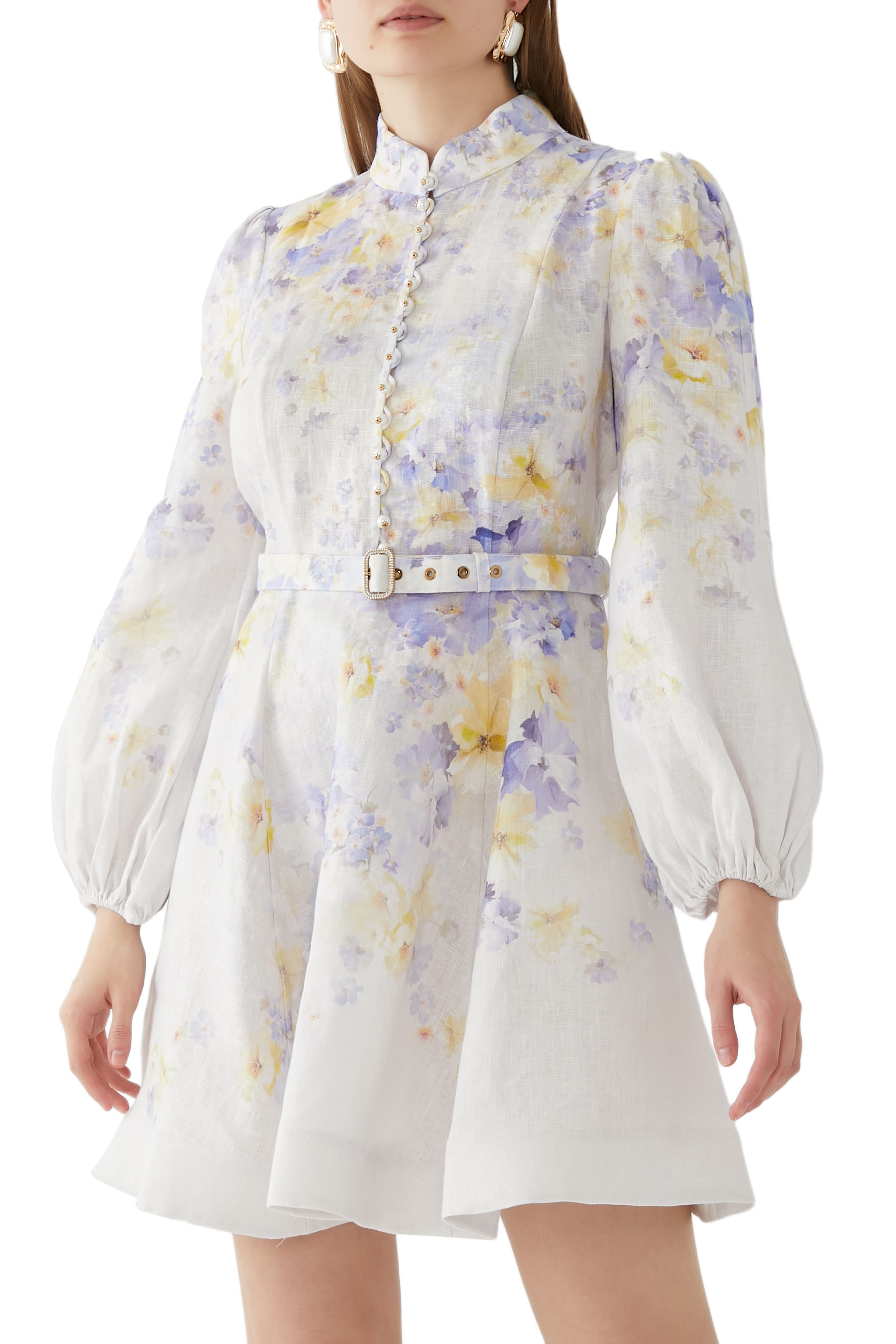 فستان كراش بأزرار وقصة قصيرة