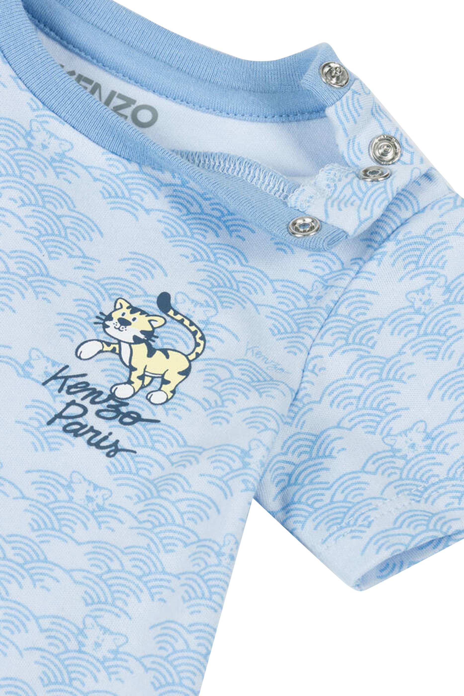 طقم تيشيرت وشورت قطن للأطفال