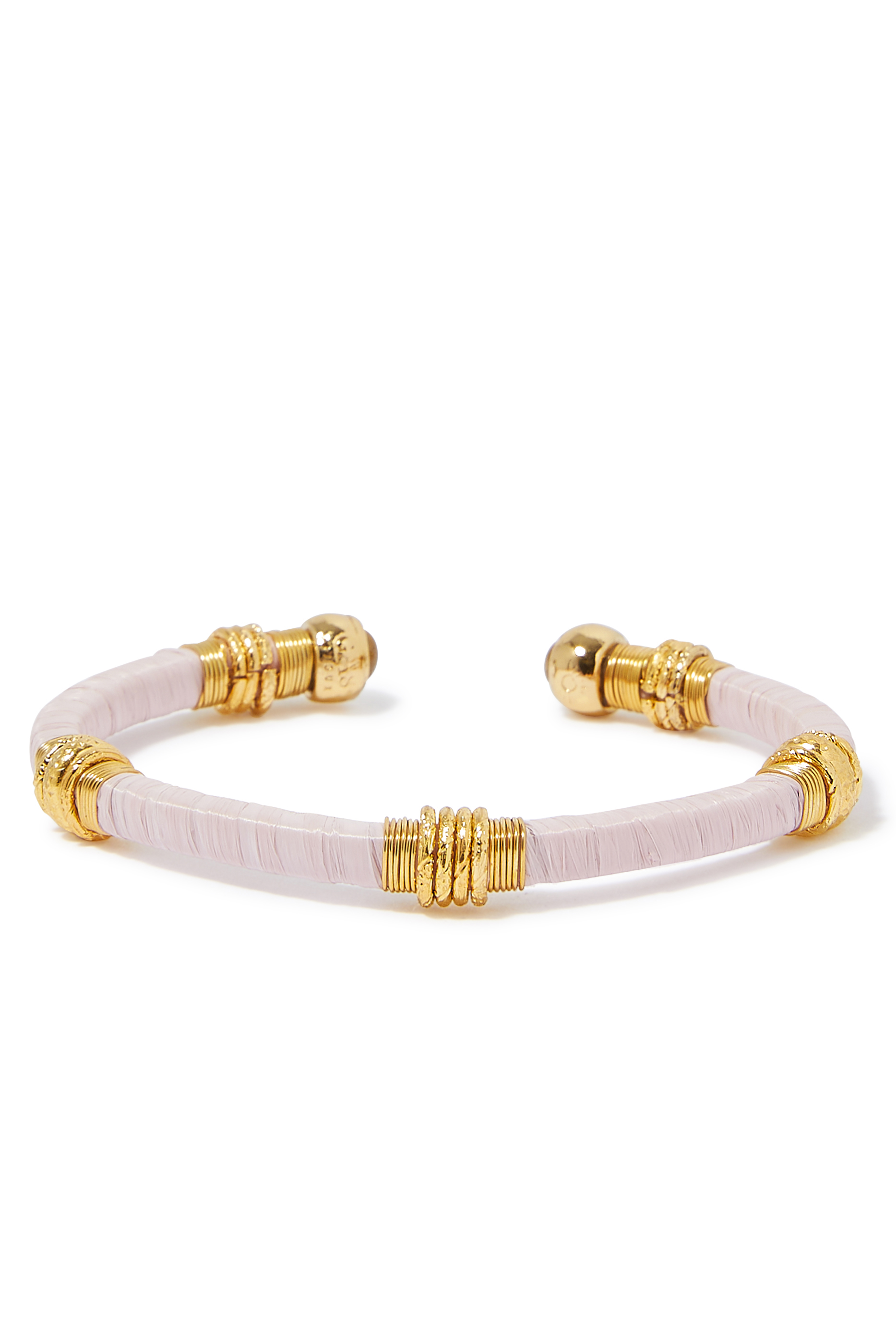 سوار ساري رافيا أسيتات ومعدن مطلي باذهب عيار 24