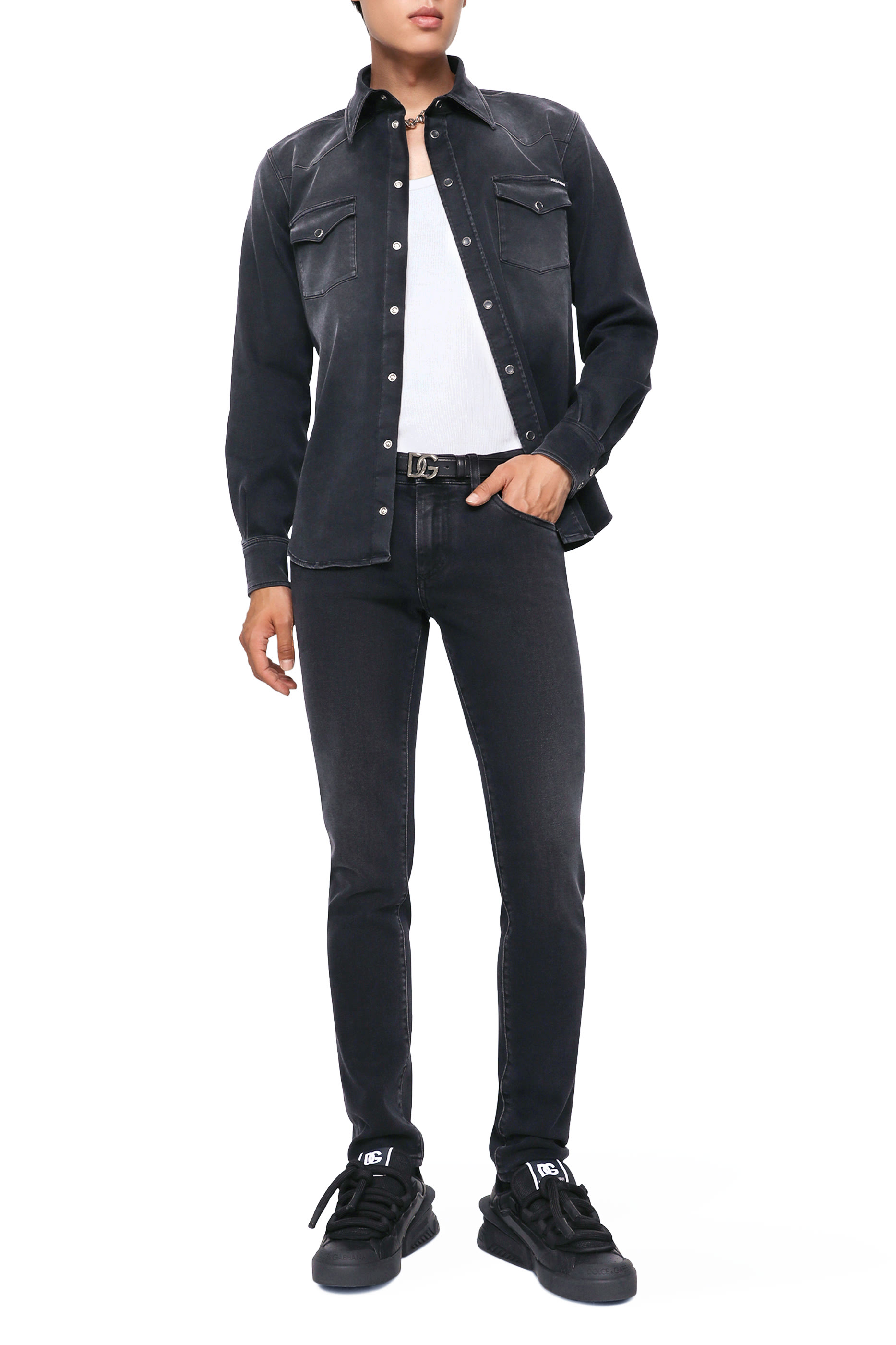 بنطال جينز إسنشال مطاطي بقصة ضيقة