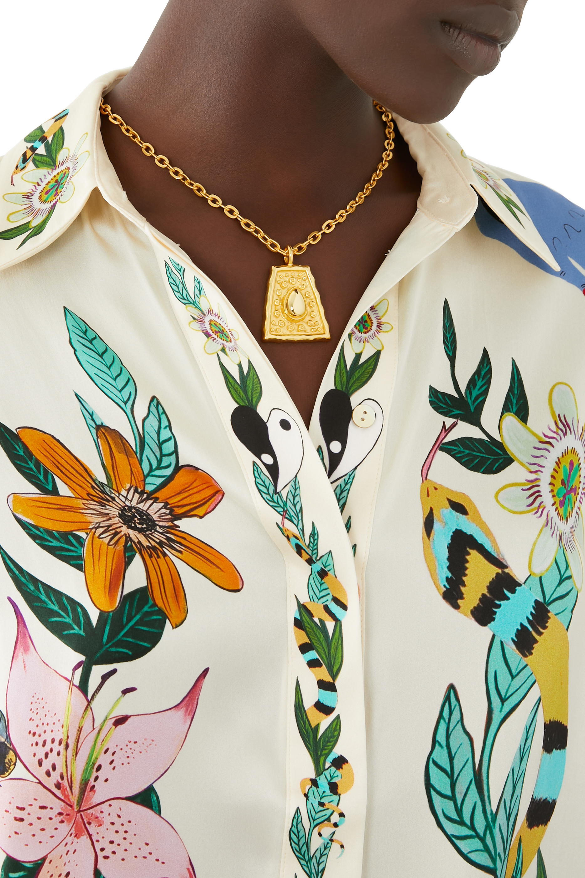 قلادة مايان سلسلة نحاس مطلي بذهب أصفر عيار 24