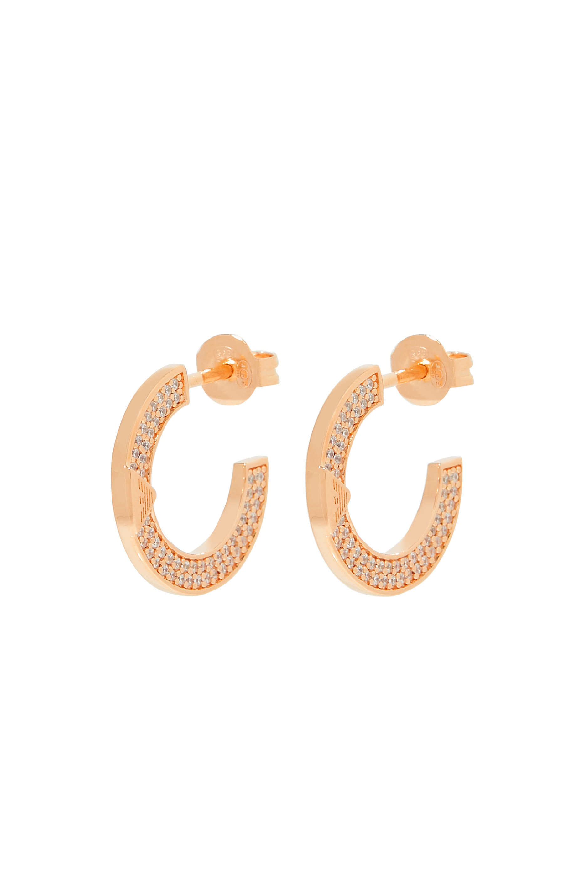 أقراط دائرية مرصعة بالكريستال