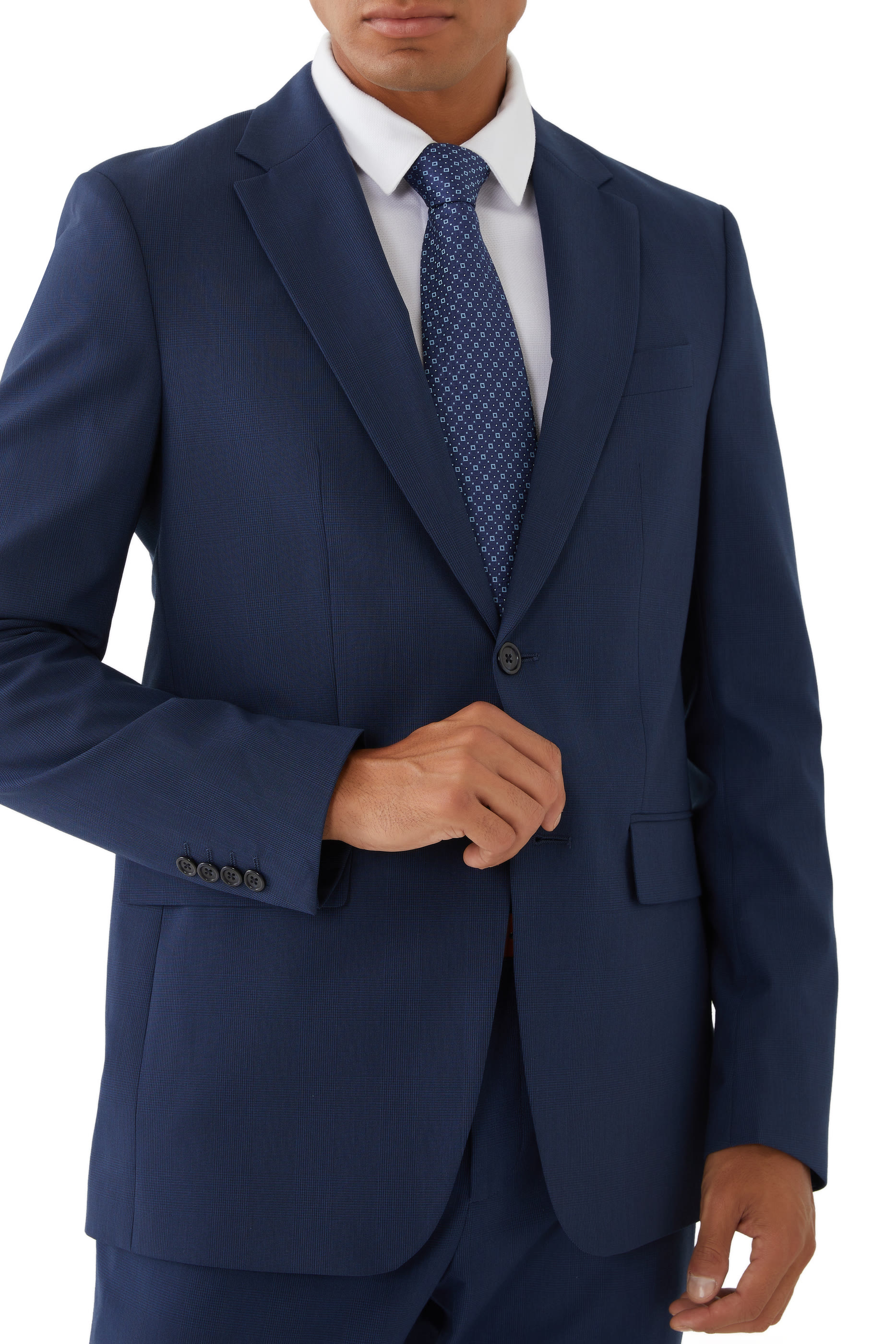 ربطة عنق حرير بتصميم هندسي