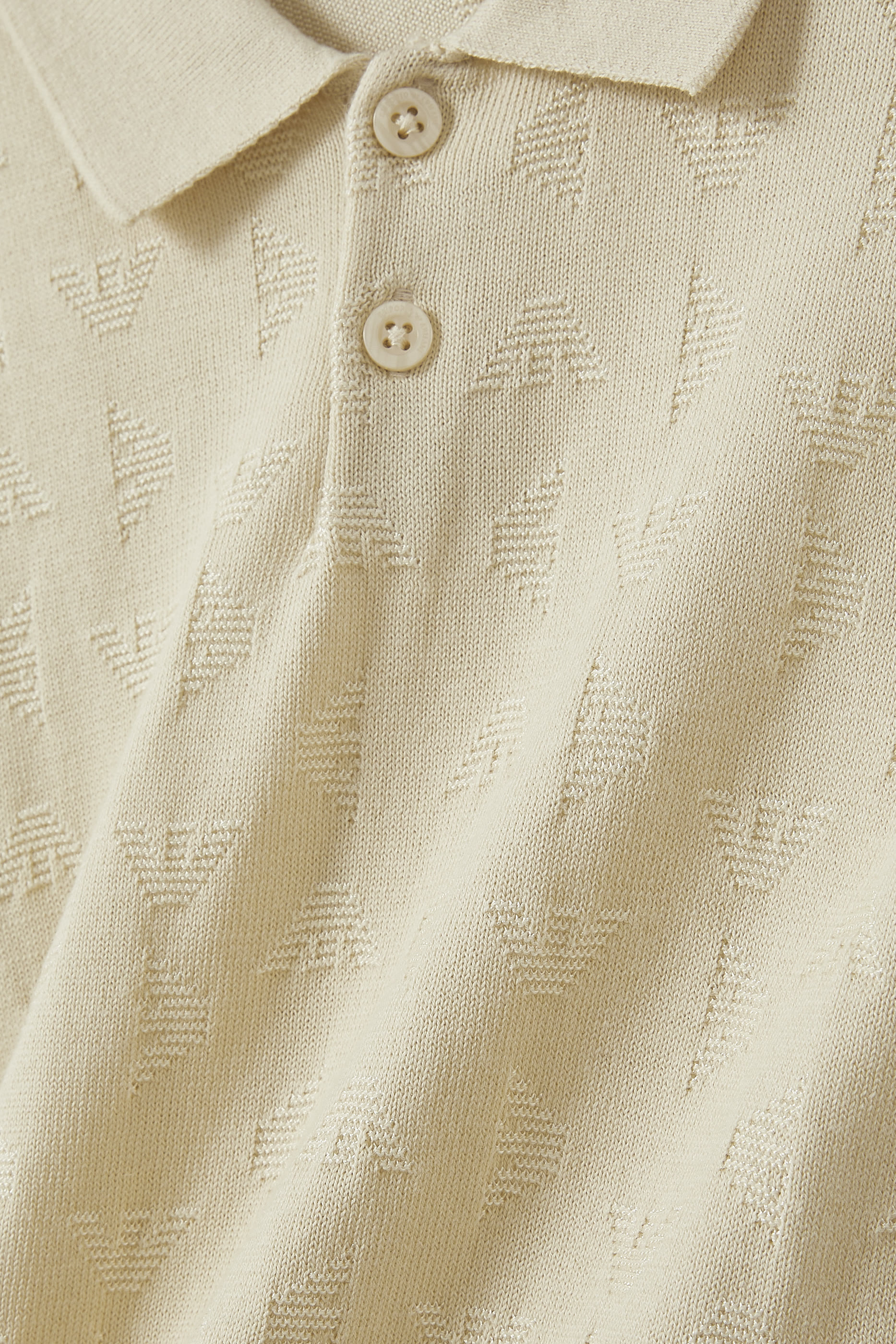 قميص بولو منسوج بشعار الماركة للأطفال