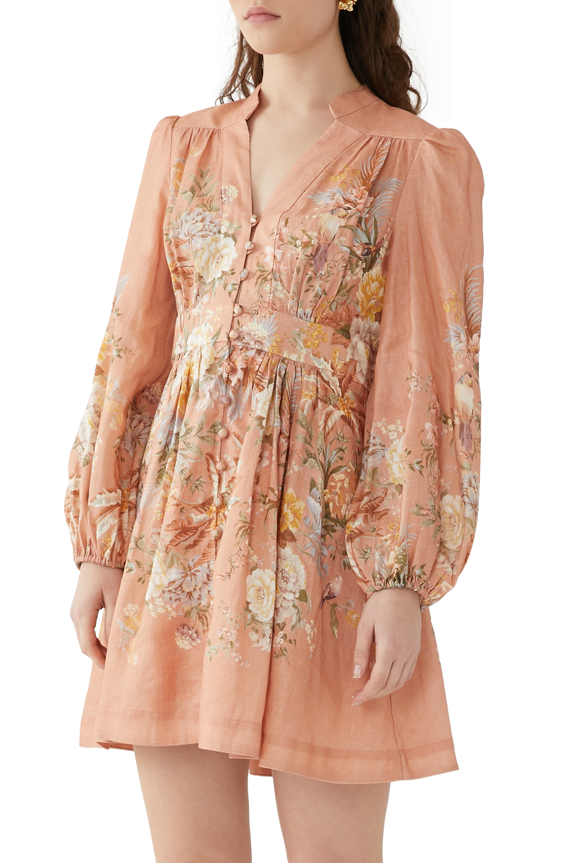 فستان تالو قصير بتصميم منفوخ