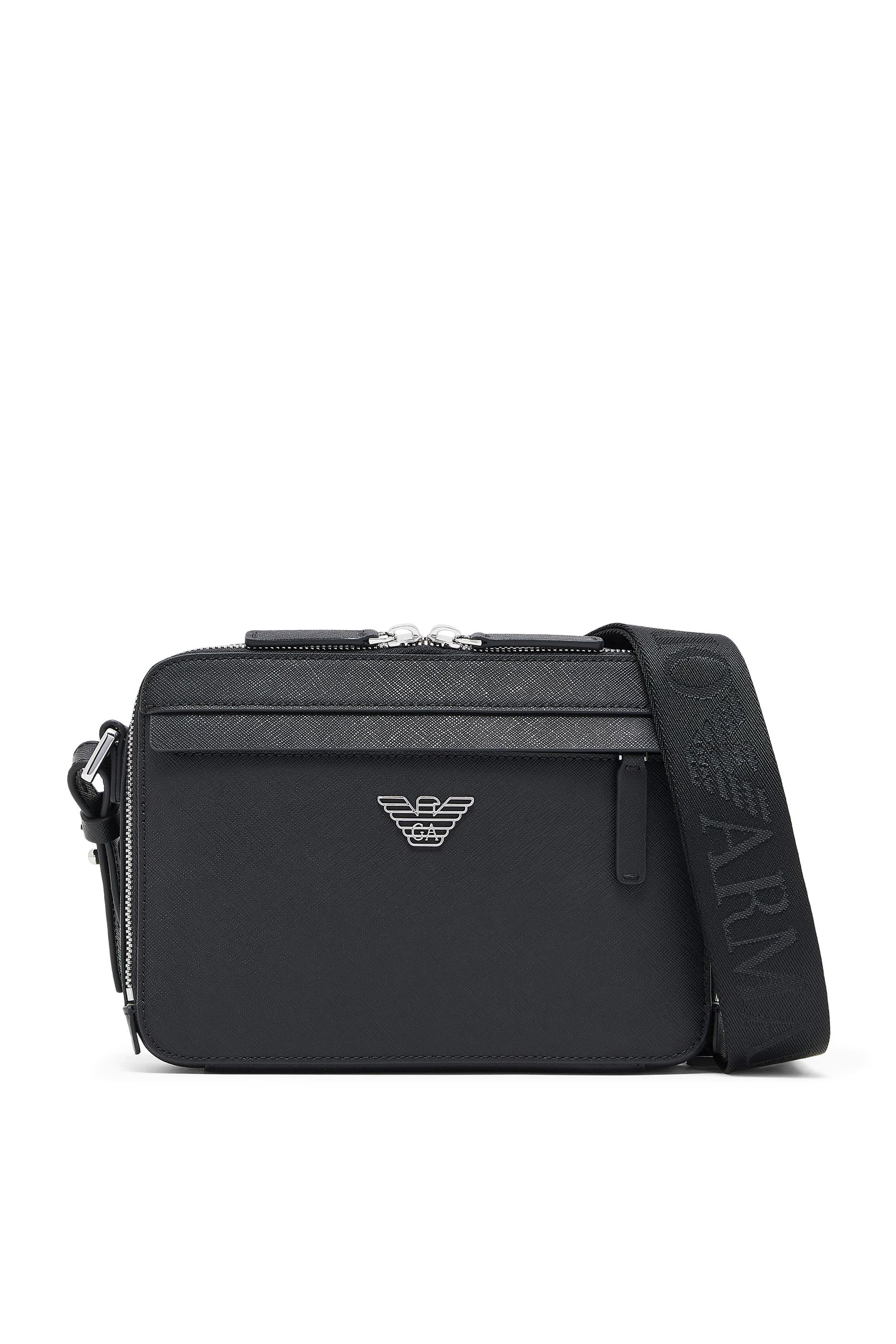 حقيبة كاميرا ايه اس في صغيرة بحلية شعار الماركة جلد سافيانو متجدد