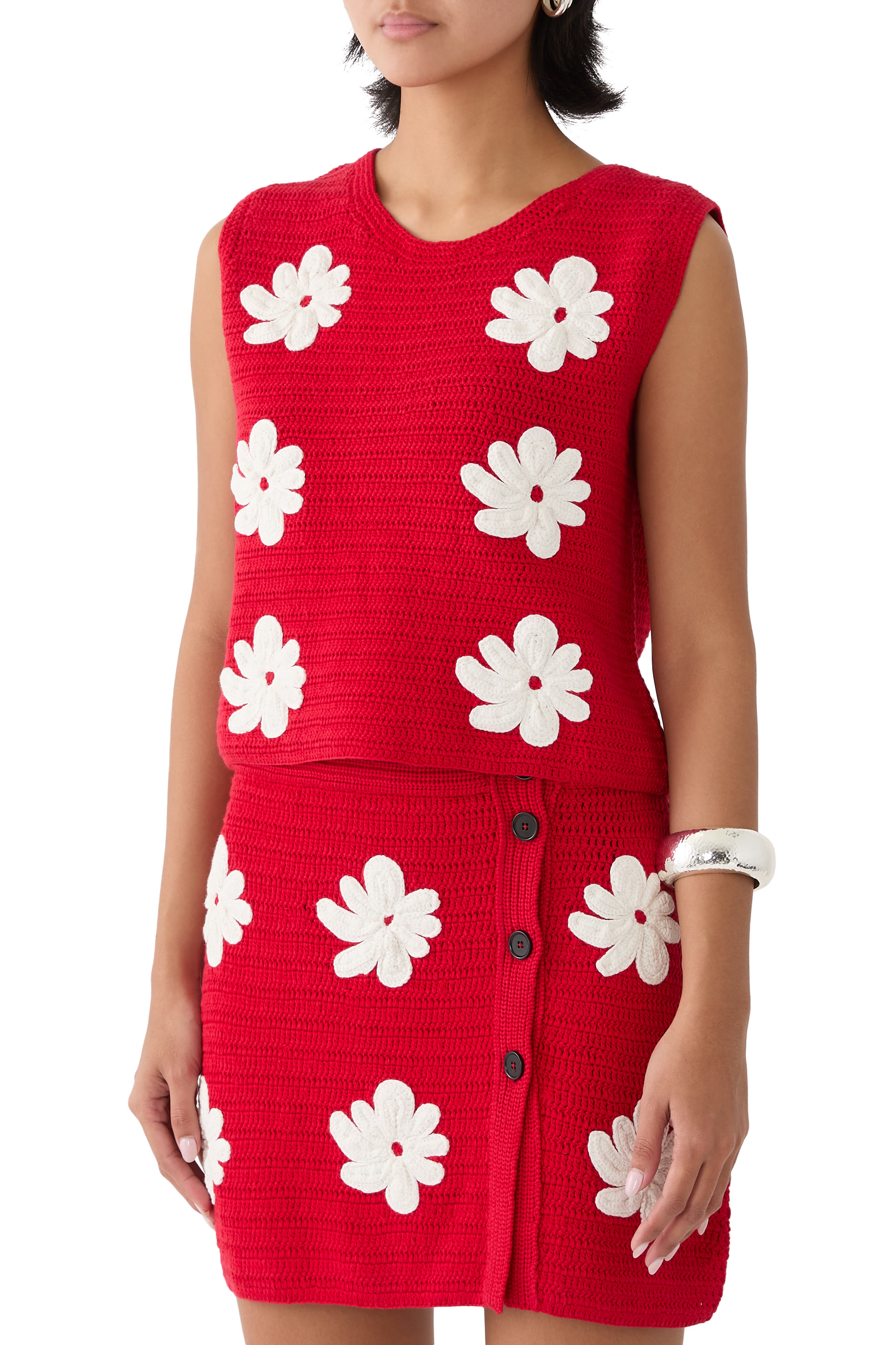 بلوزة نسيج كروشيه