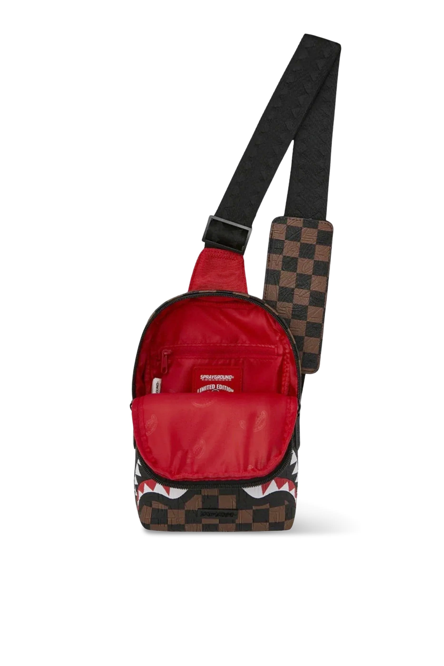 حقيبة ظهر بحمالة ونقشة مربعات للأطفال