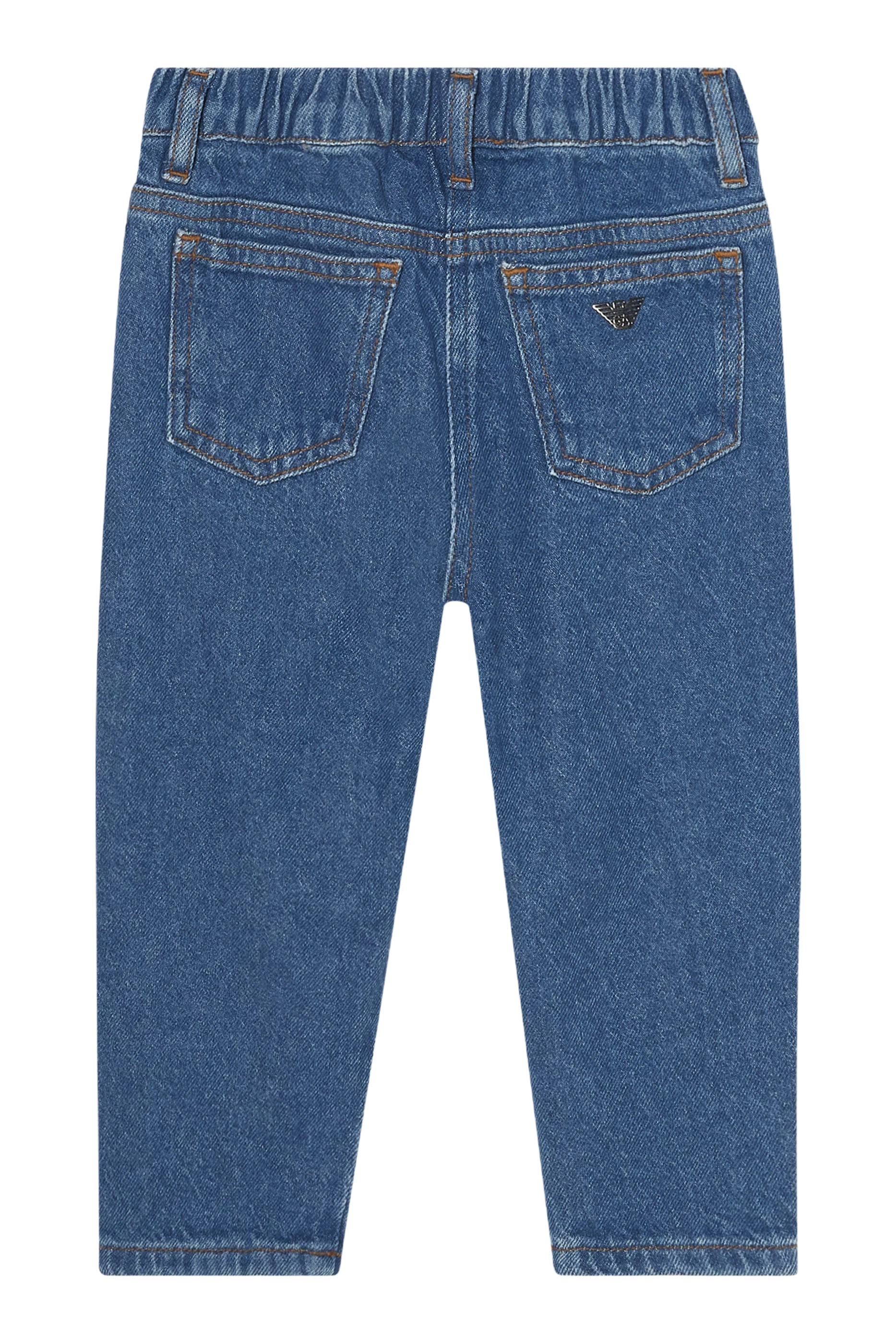 بنطال بحلية شعار الماركة معدنية للأطفال