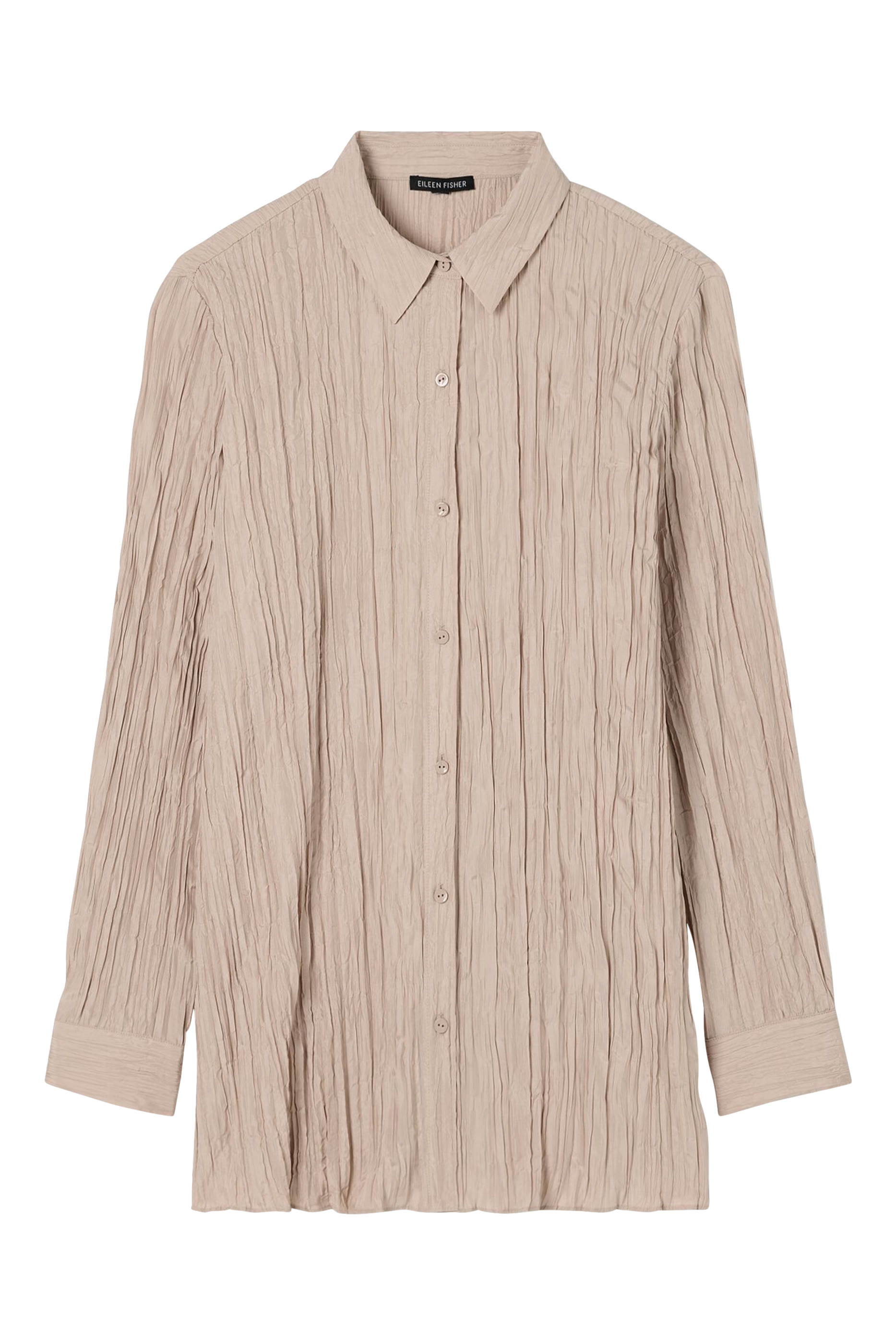 قميص هابوتاي بياقة كلاسيكية حرير مجعد