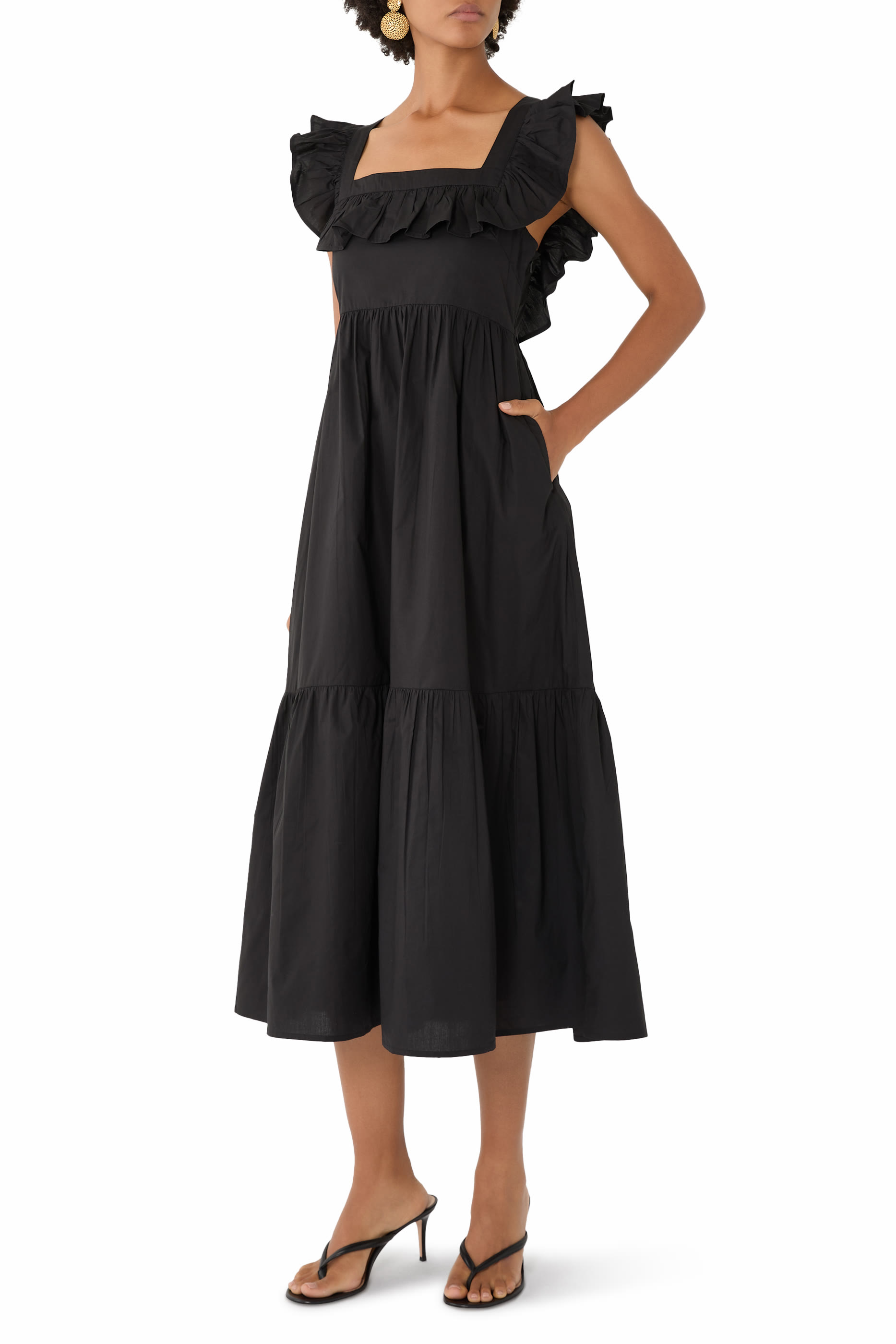 Ruffle Tiered Cassidy Midi Dress 