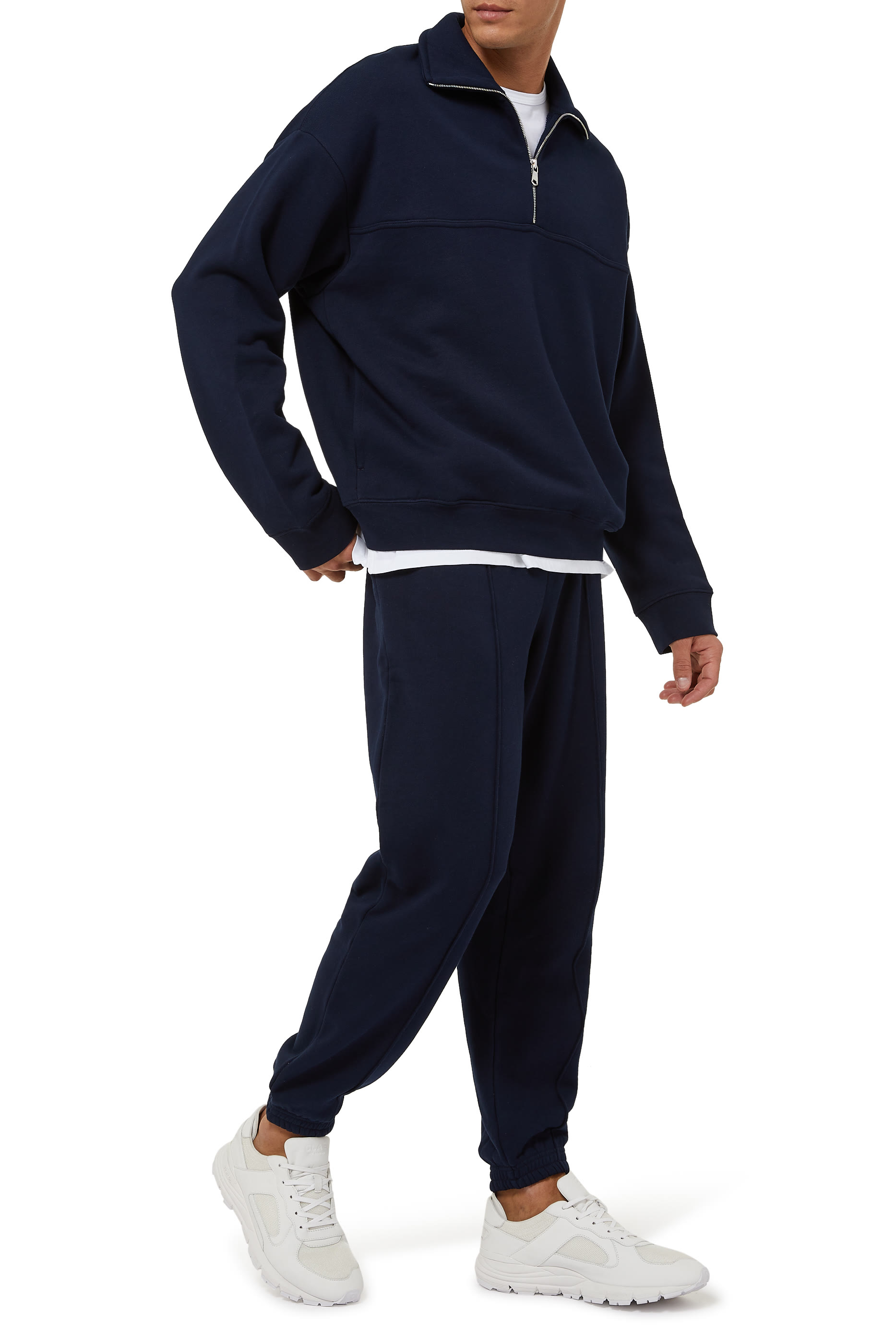 سويت شيرت قطن عضوي بنسيج بارز