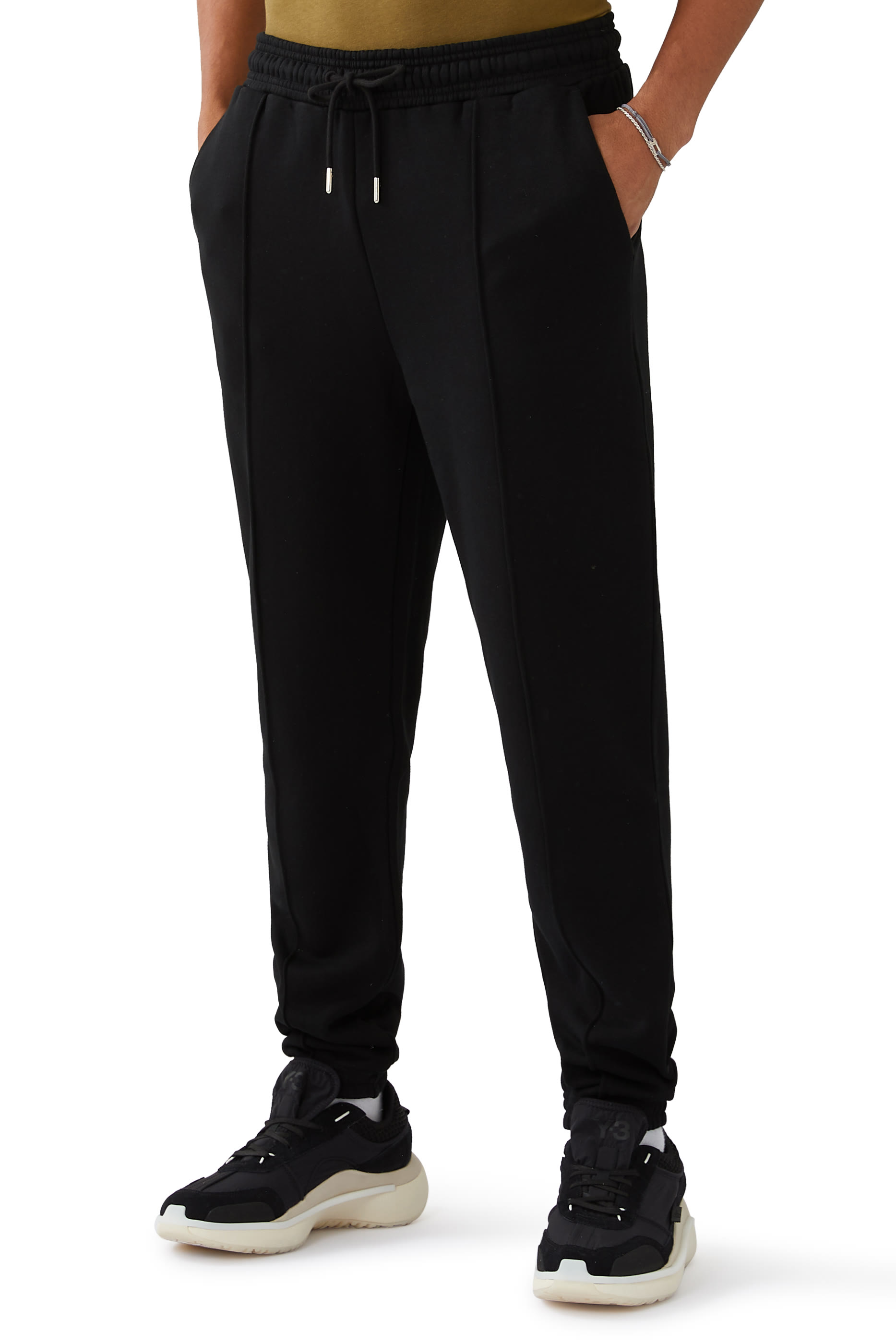 بنطال رياضي قطن عضوي بنسيج بارز الملمس