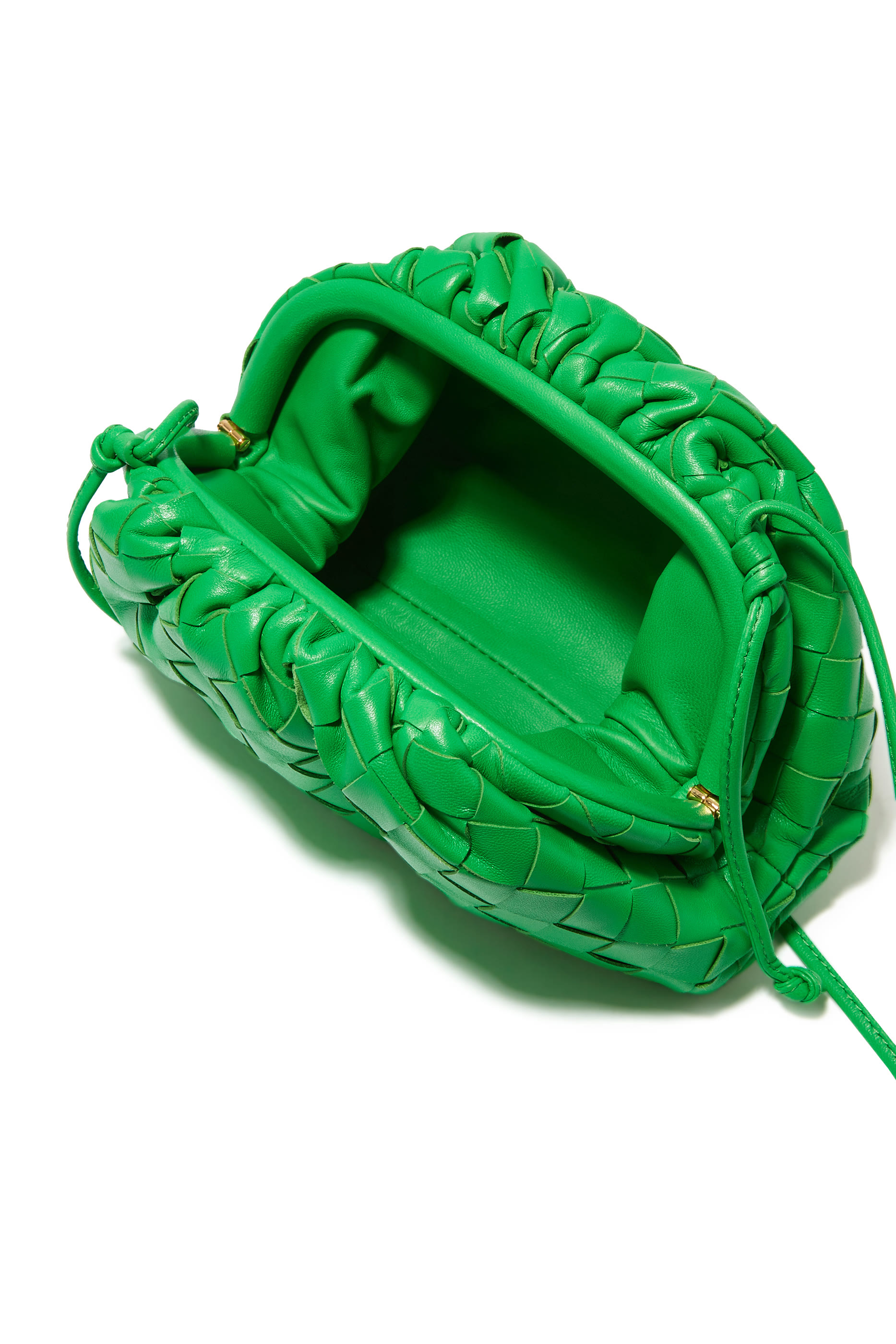 حقيبة ذا باوتش صغيرة جلد مجدول