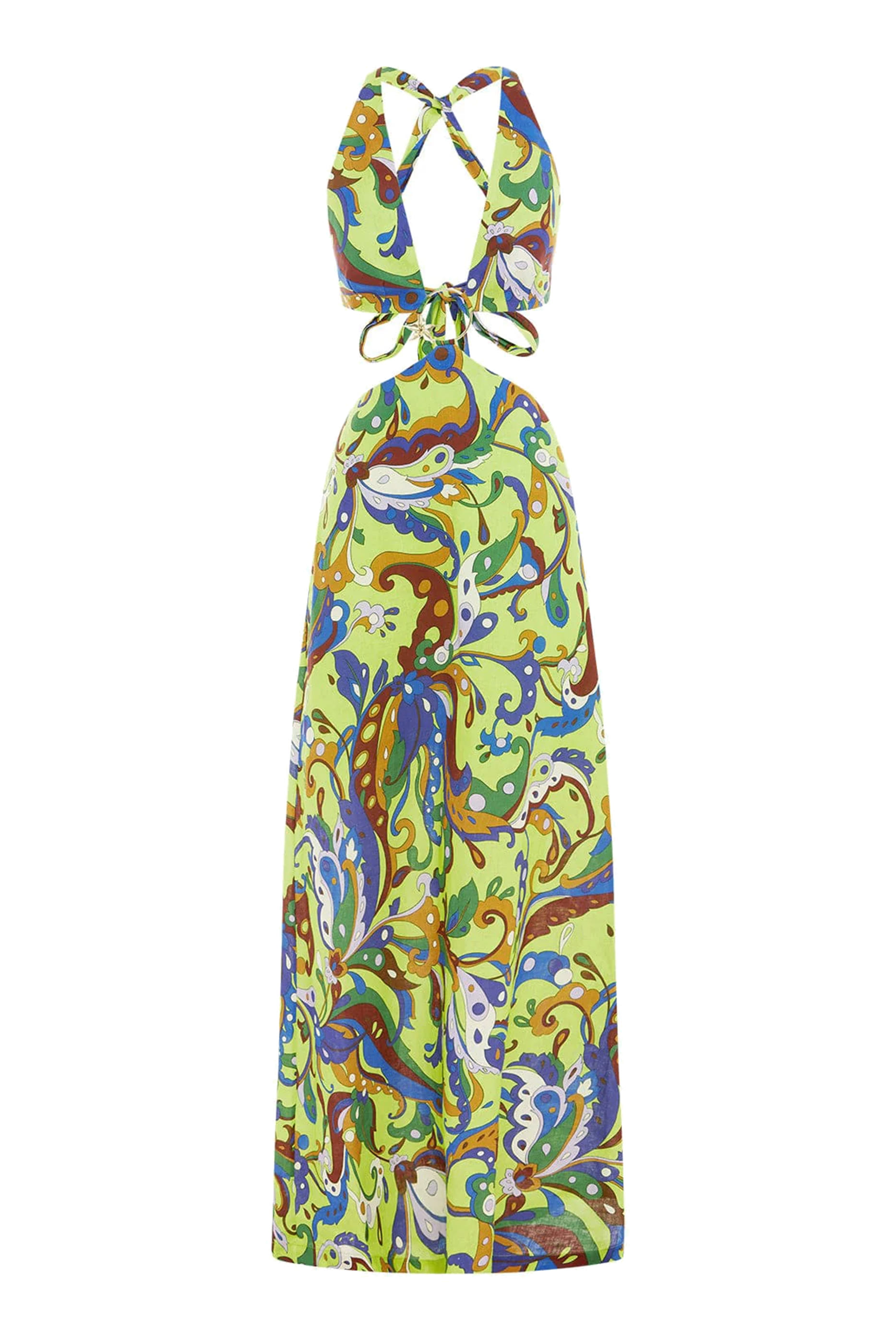 فستان إيفيت متوسط ​​الطول بفتحات