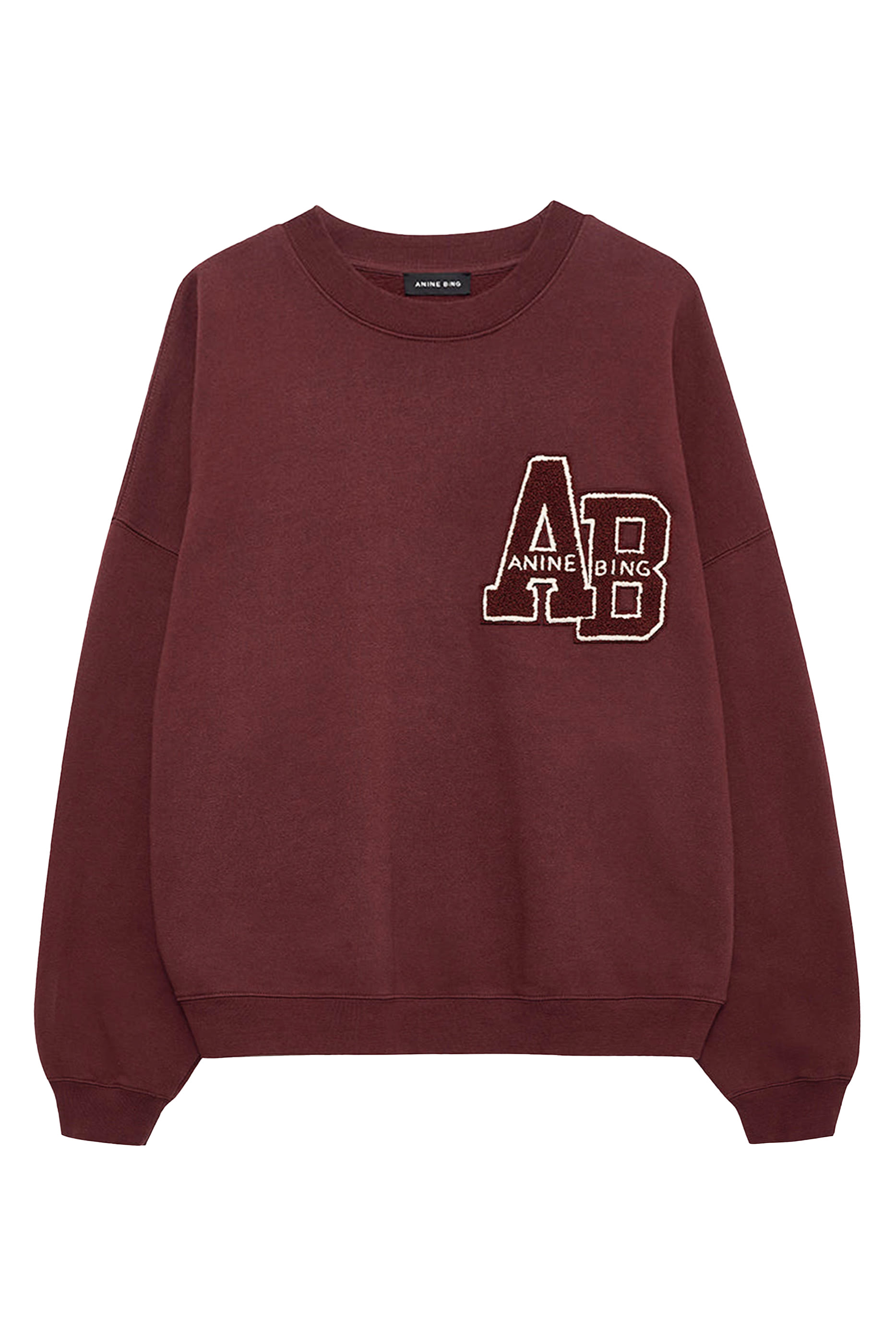 سويت شيرت مايلز بقصة فضفاضة وحروف شعار الماركة