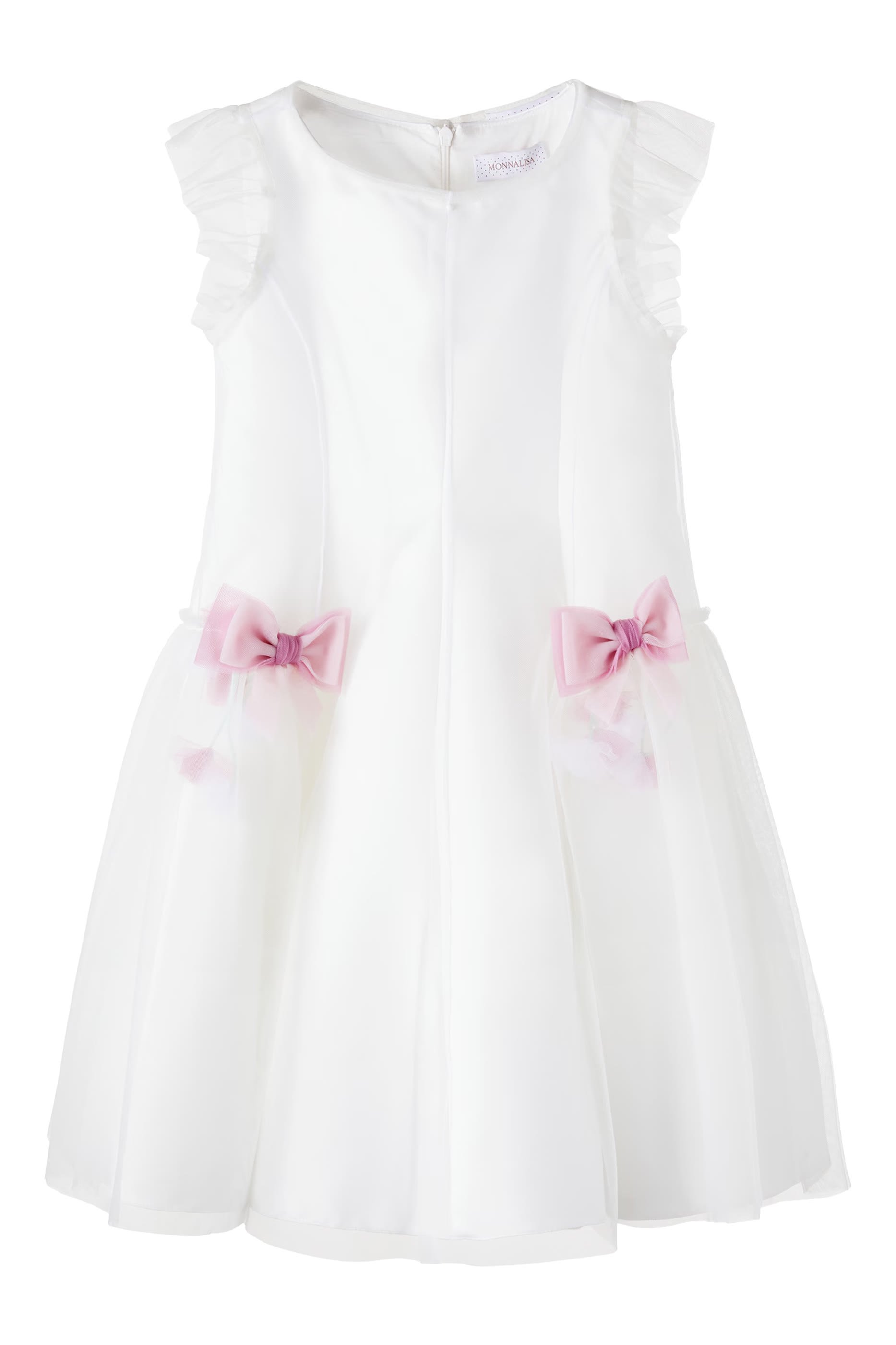 فستان مزين بربطات فيونكة تول للأطفال