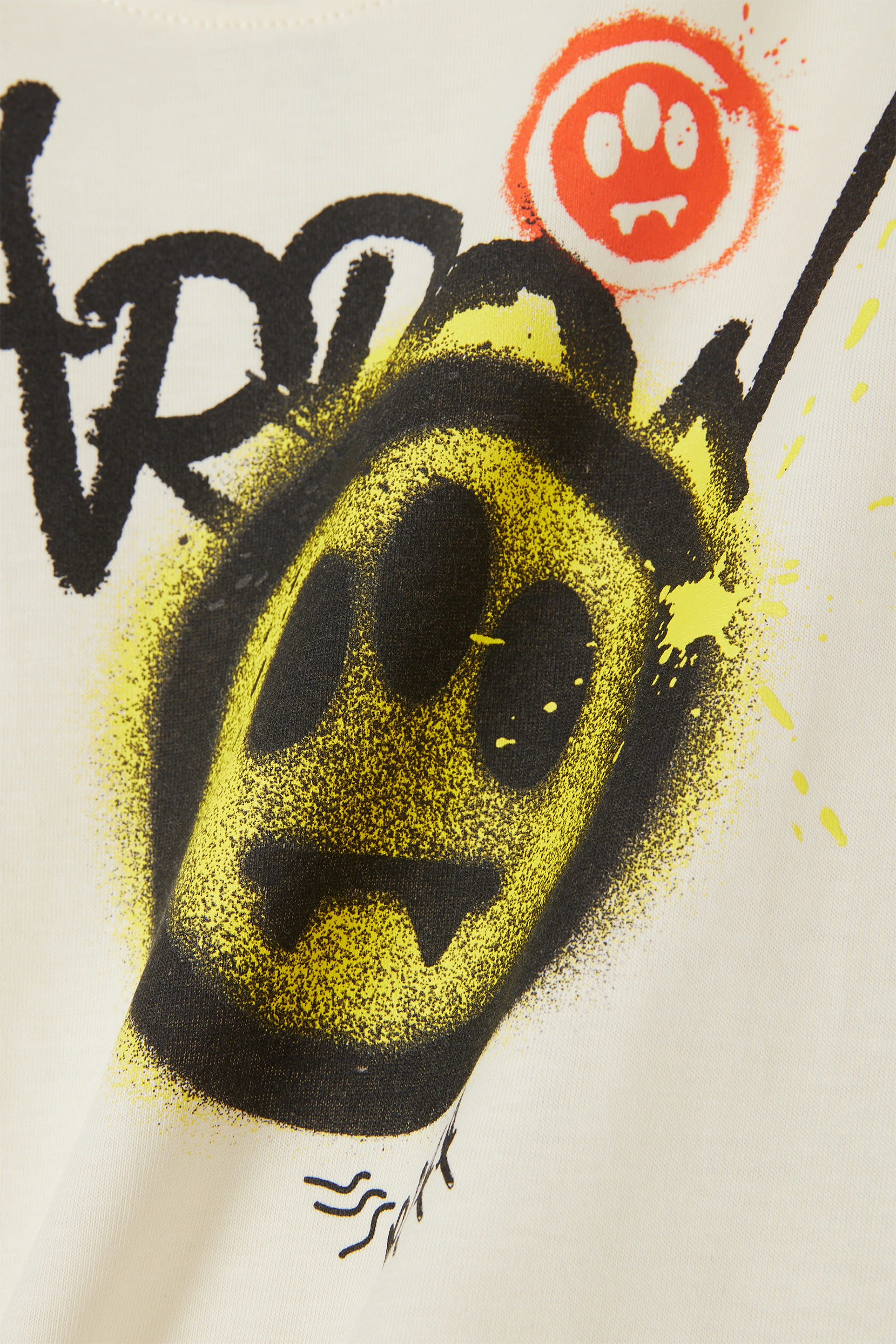 تيشيرت بطبعة وجه حزين للأطفال