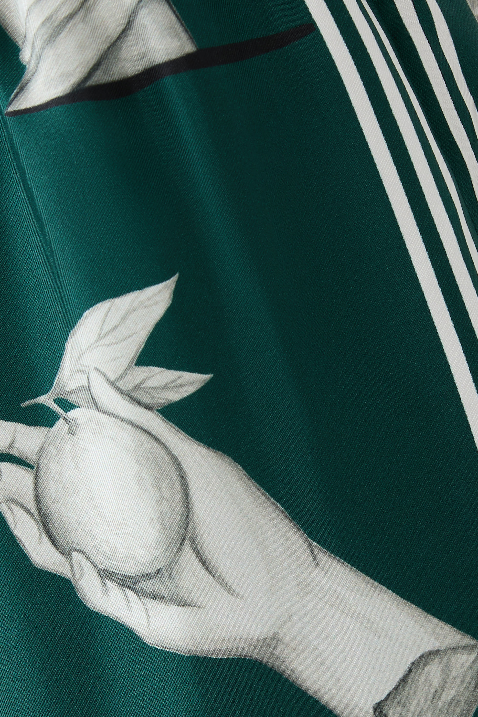 بنطال بنقشة تجريدية حرير