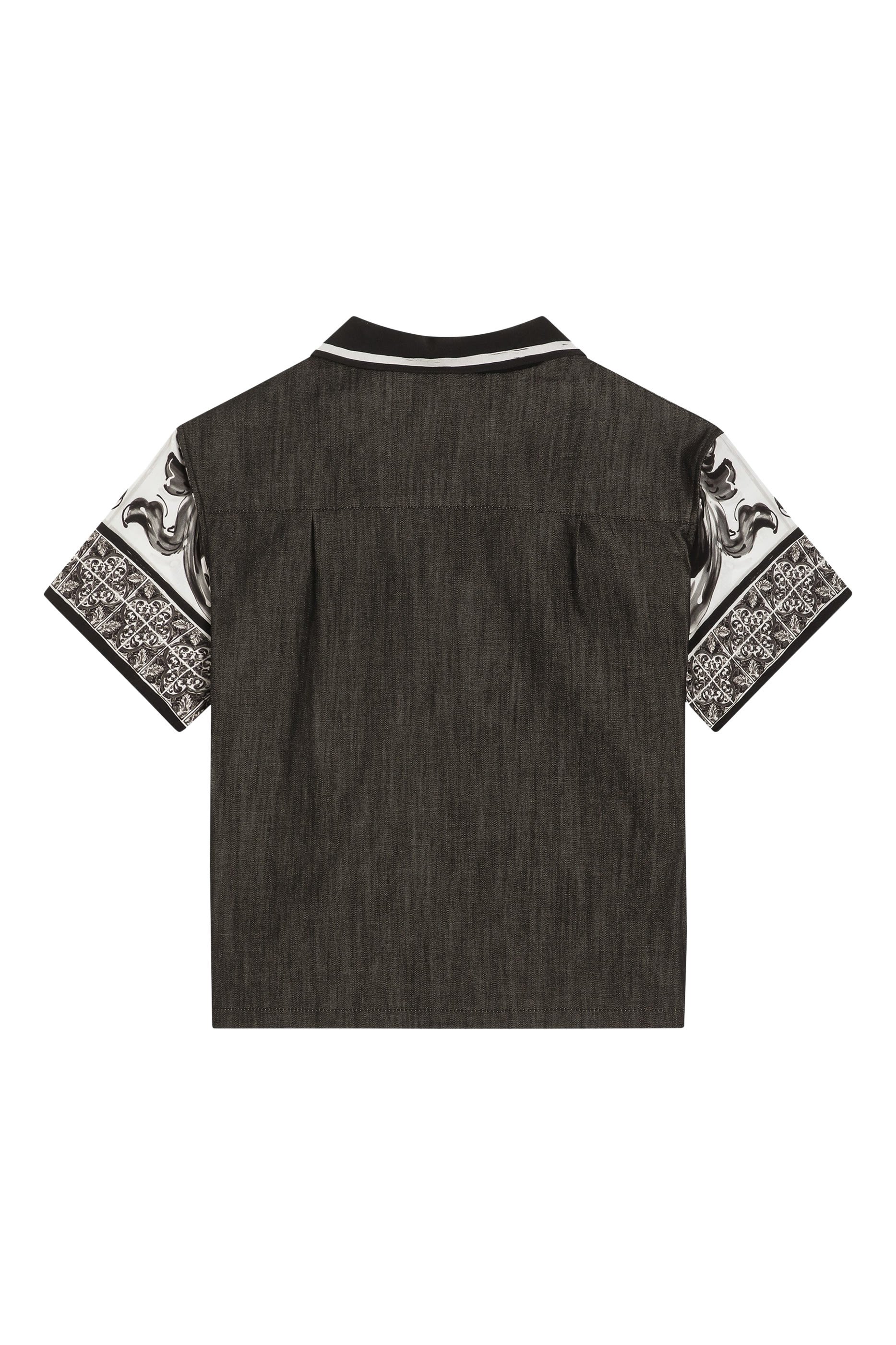 قميص دنيم بنقشة مايوليكا للأطفال