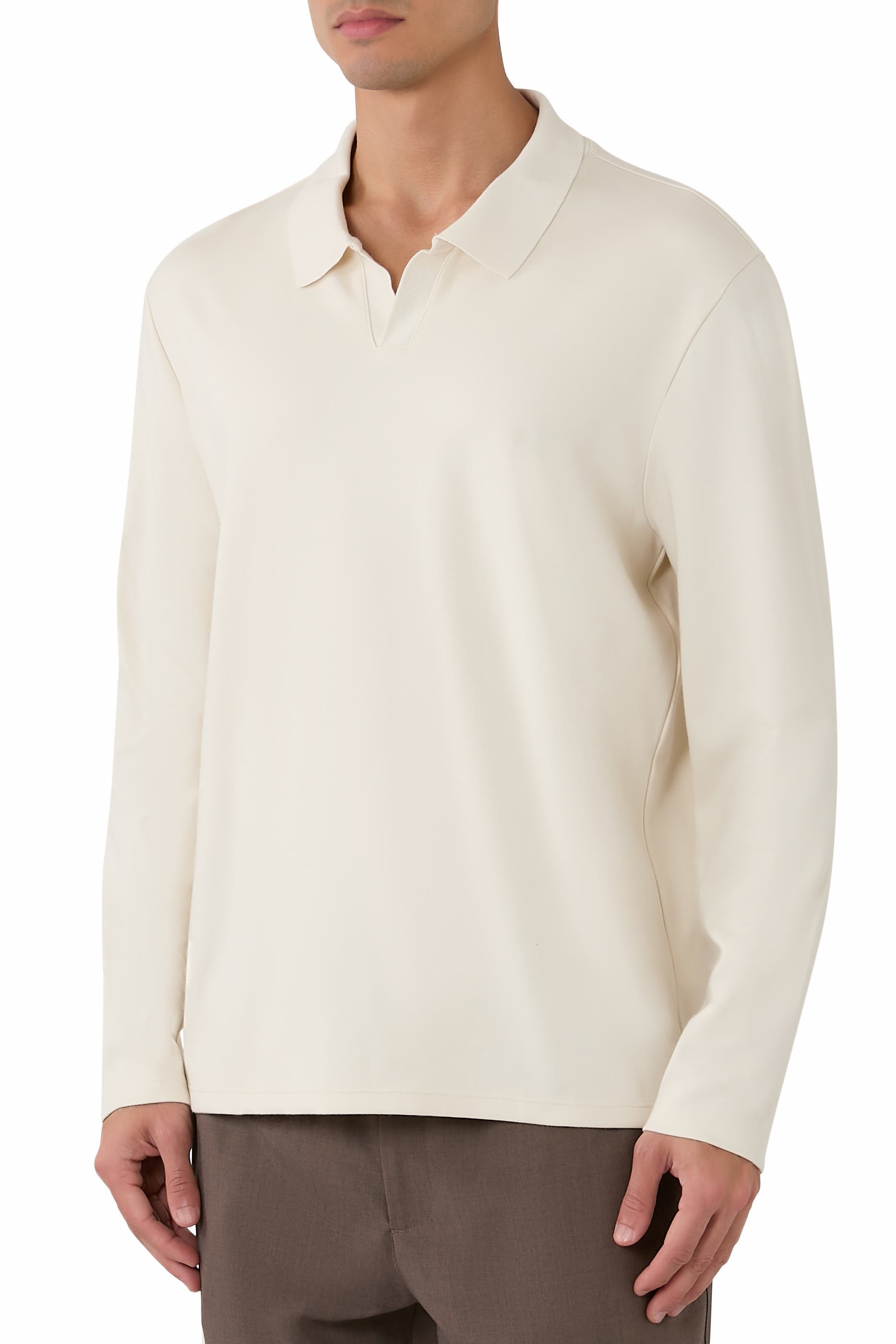Milano Pima Cotton-Blend Johnny-Collar Shirt