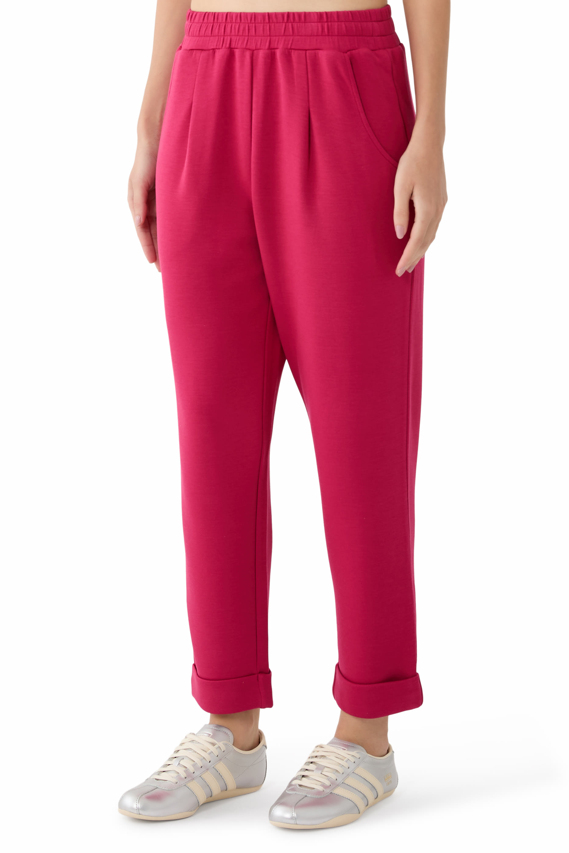 بنطال بأسوار كاحل مطوية 28.5 بوصة