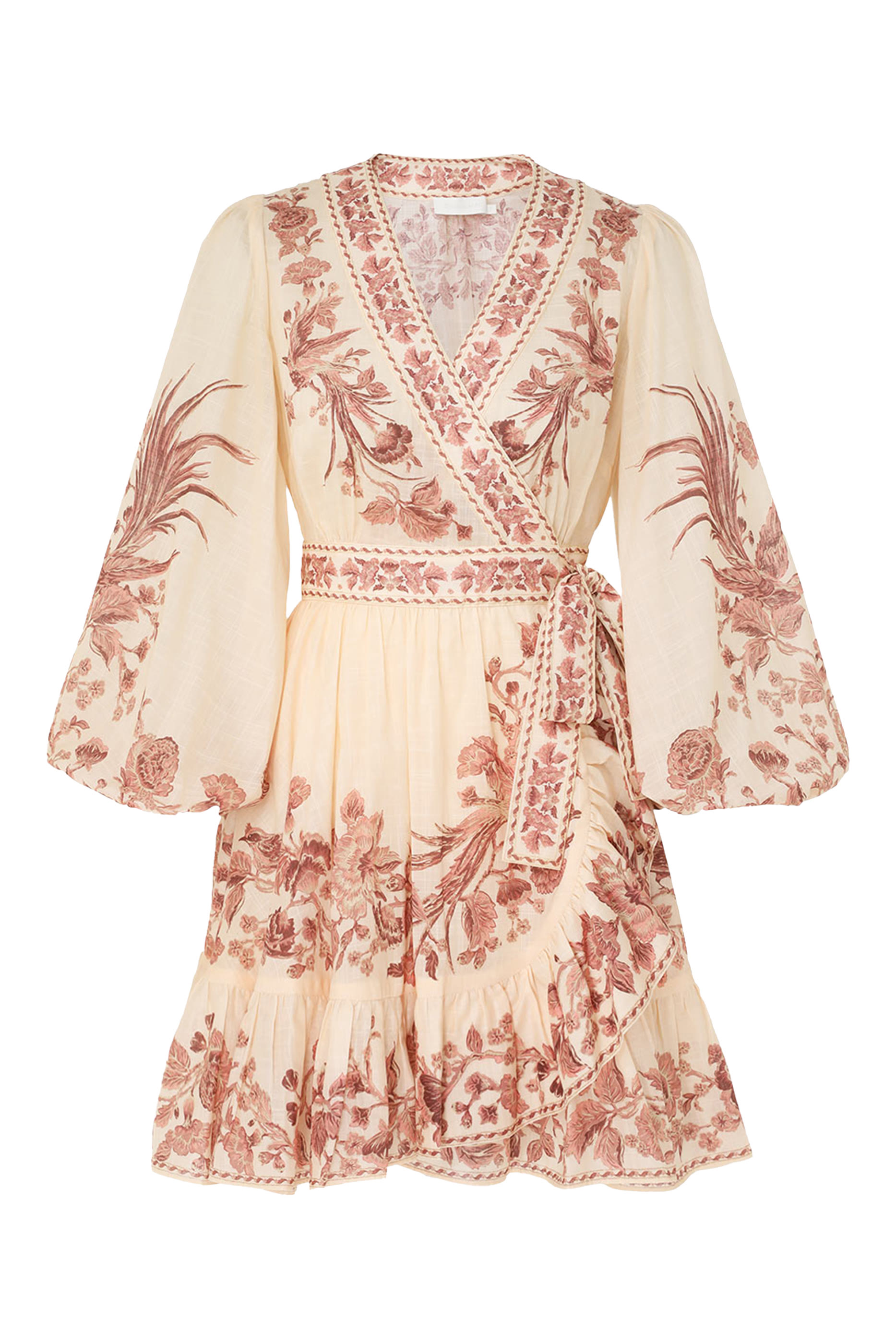 فستان ويفرلي قصير بتصميم ملفوف