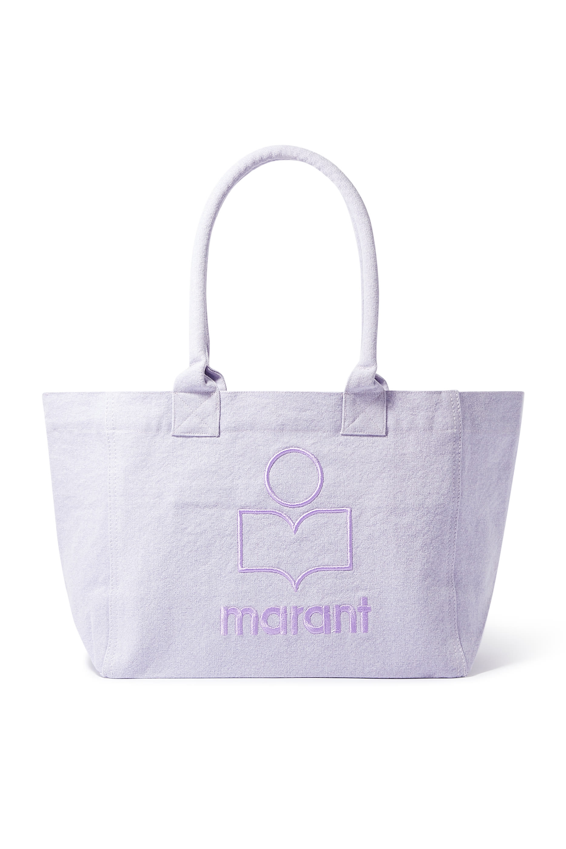 حقيبة يد ينكي بسحاب وشعار الماركة قطن بلون باهت