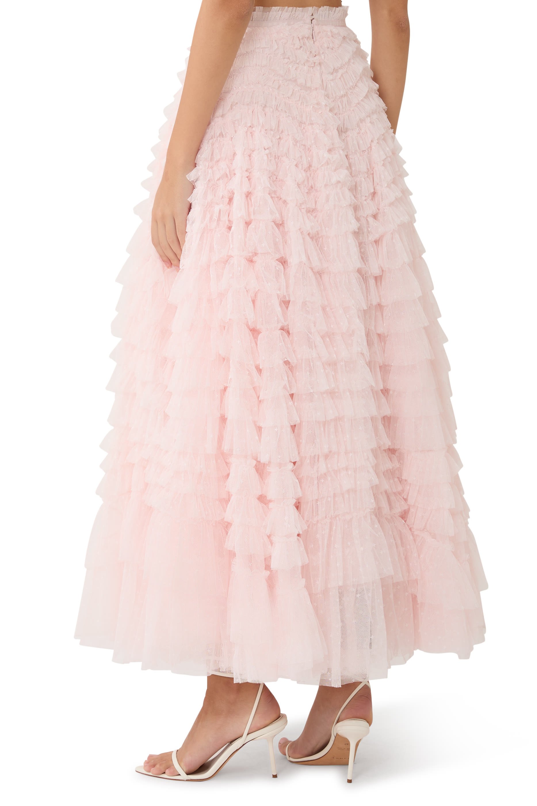 تنورة هاتي بطول الكاحل بكشكش