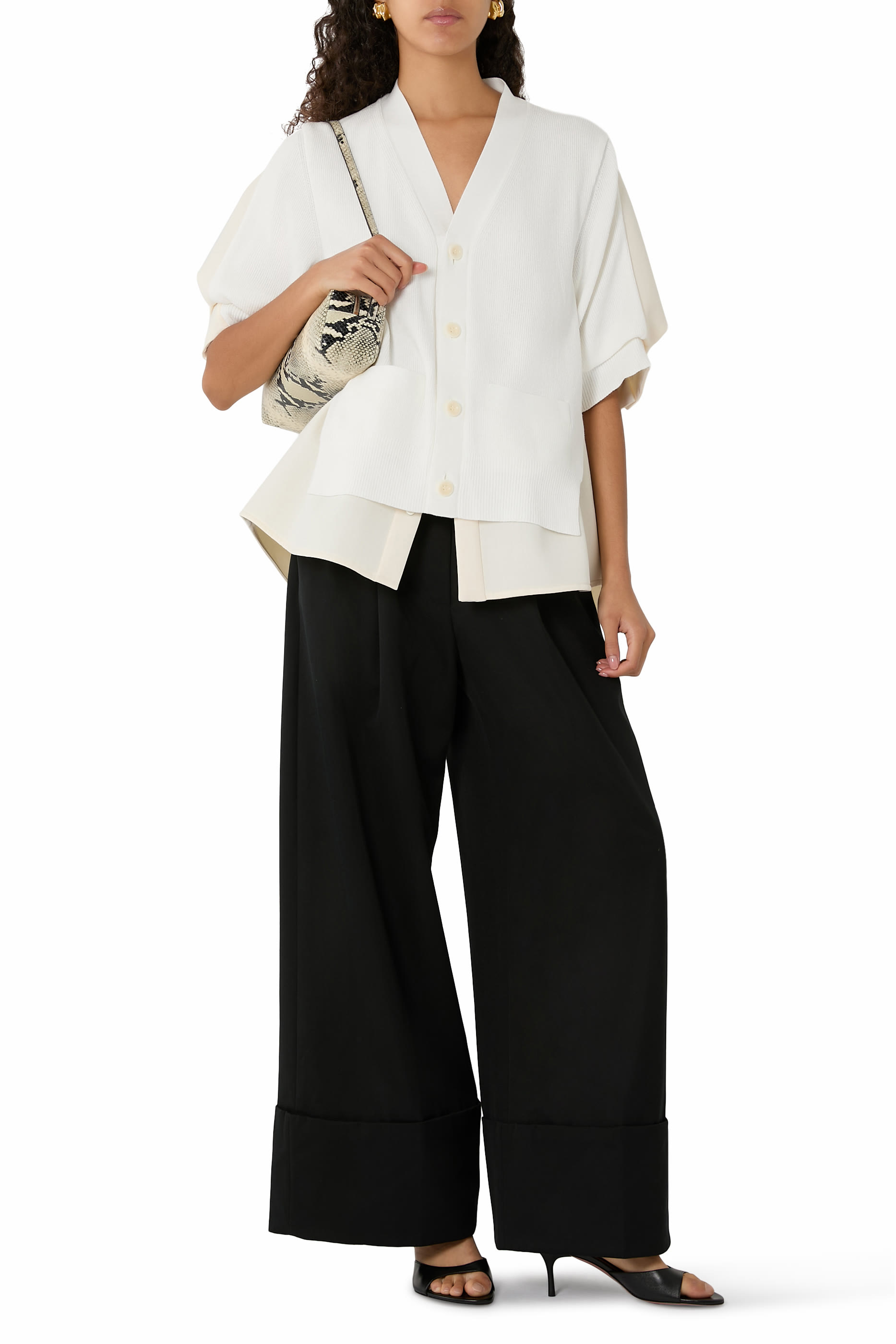 كارديجان بدلة منسوج خامات متنوعة