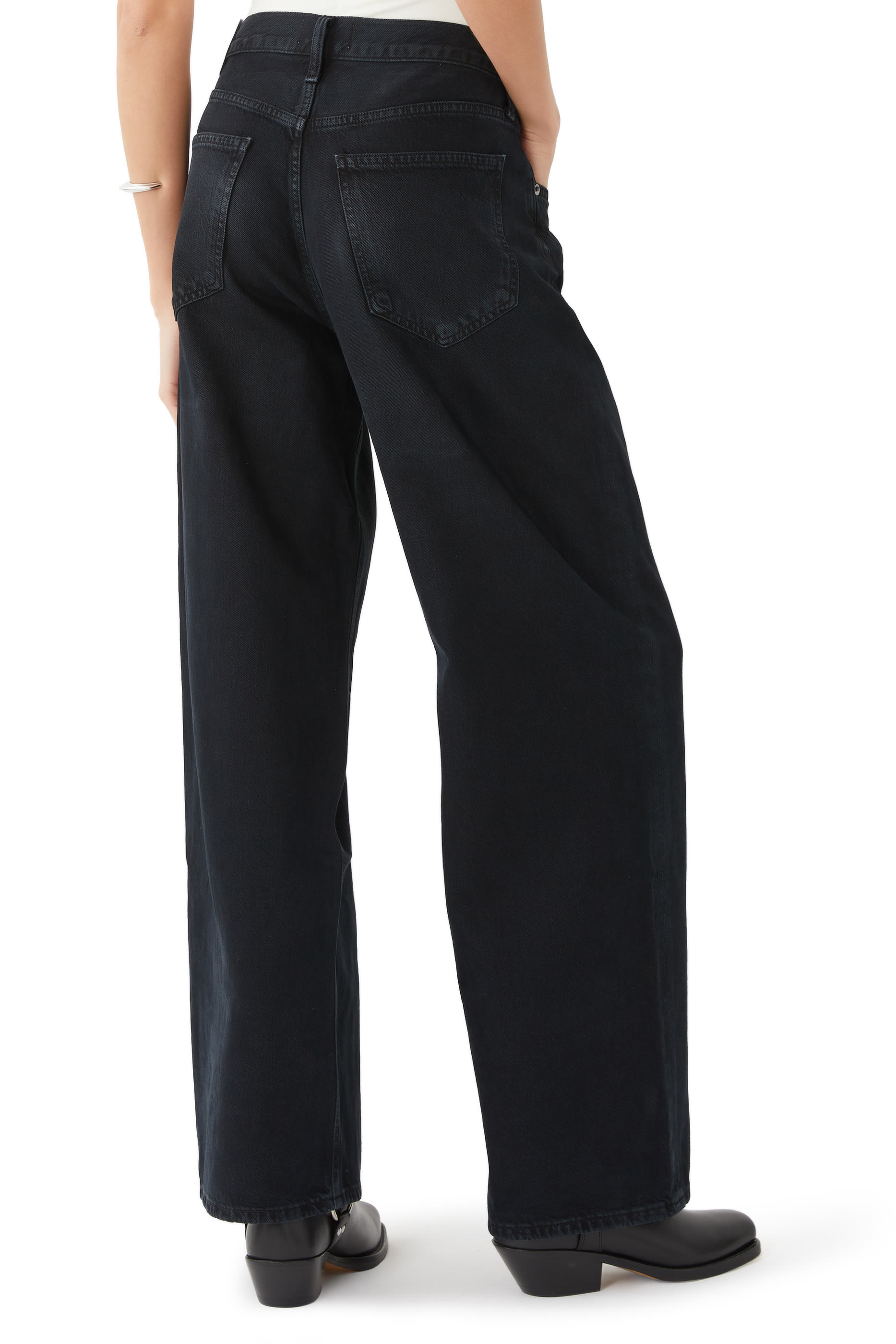 بنطال جينز باغي سلانغ بخصر منخفض