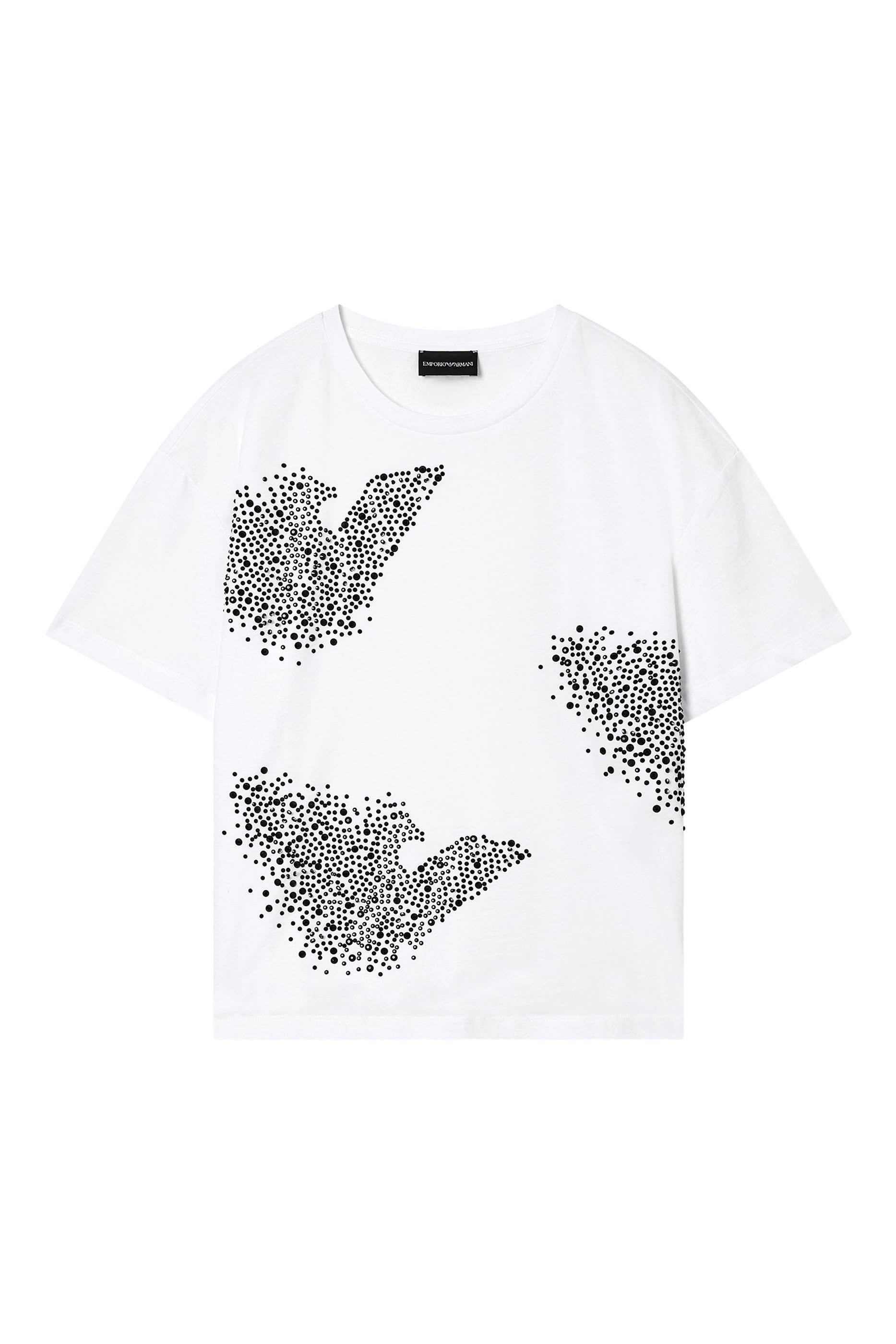 Rhinestone Eagle Logo Jersey T-Shirt