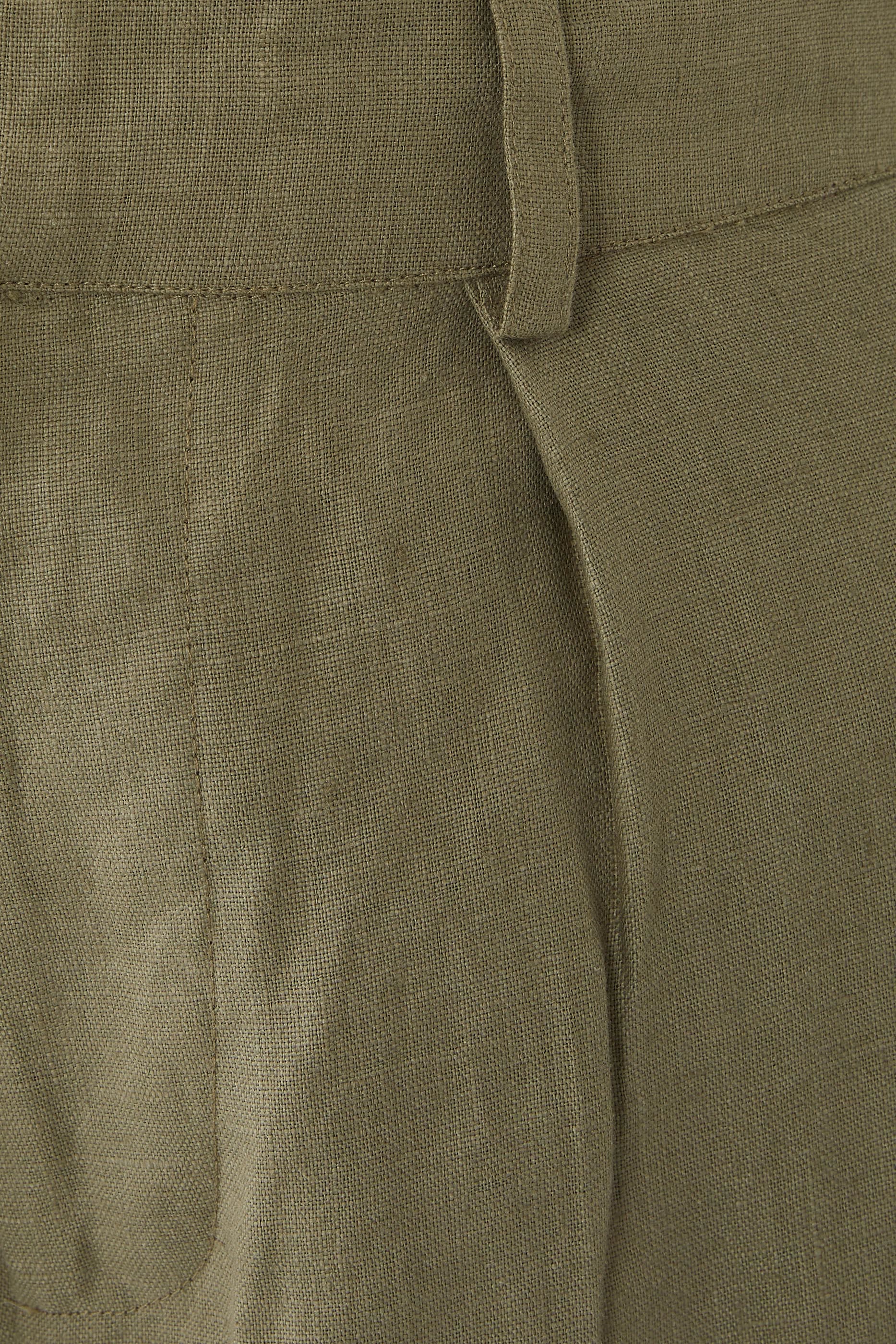 بنطال إيدا بقصة ساق واسعة كتان