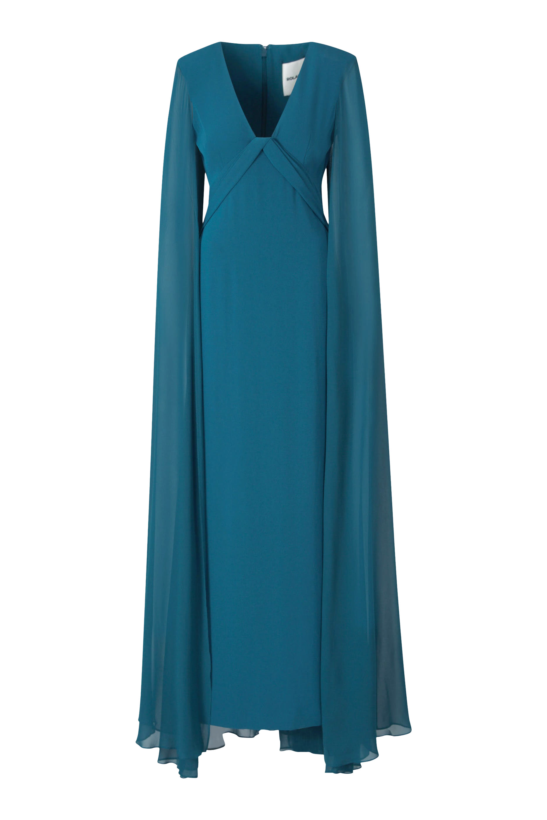 فستان سهرة بأكمام كاب ستان كريب