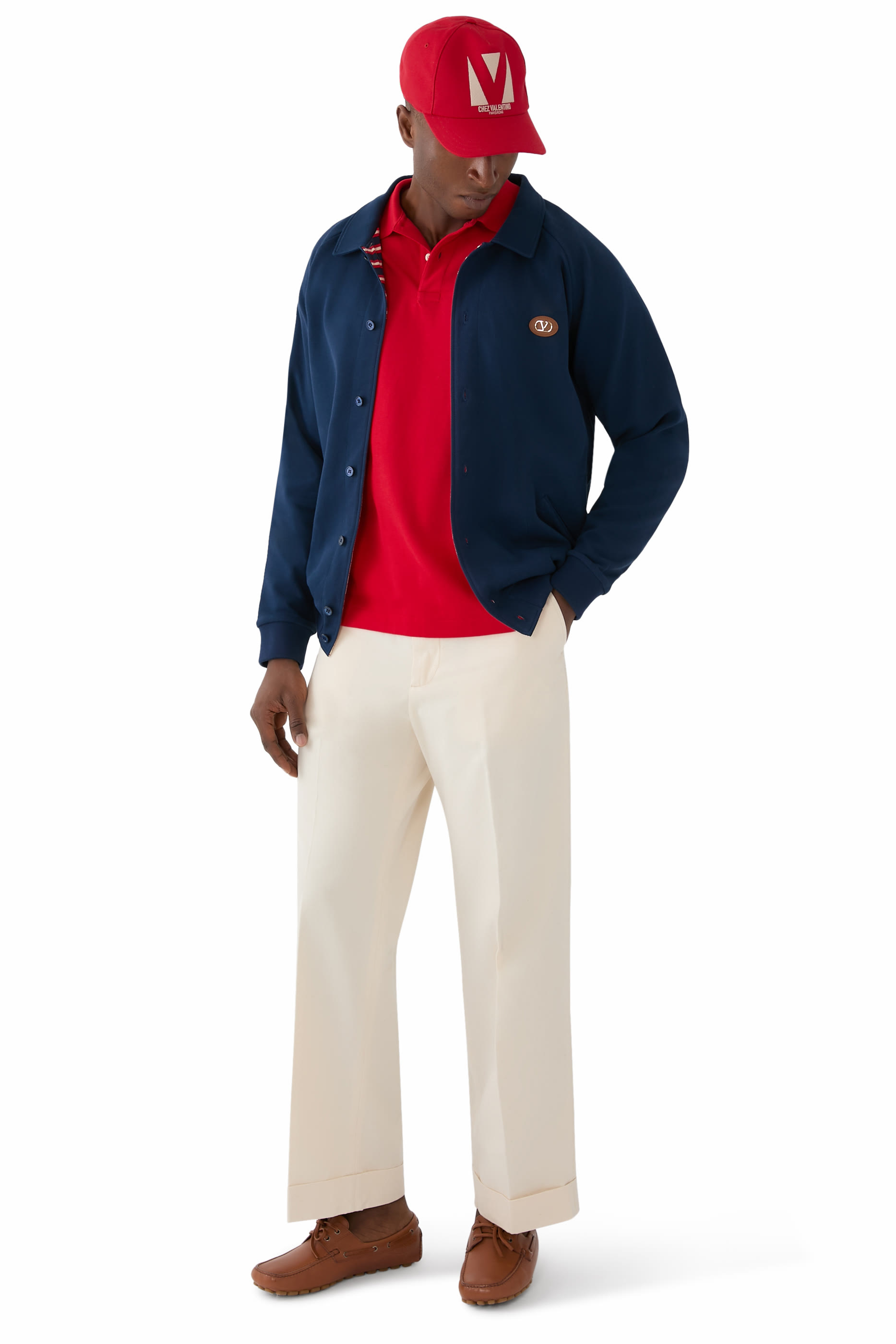 جاكيت بتصميم قميص برقعة شعار الماركة