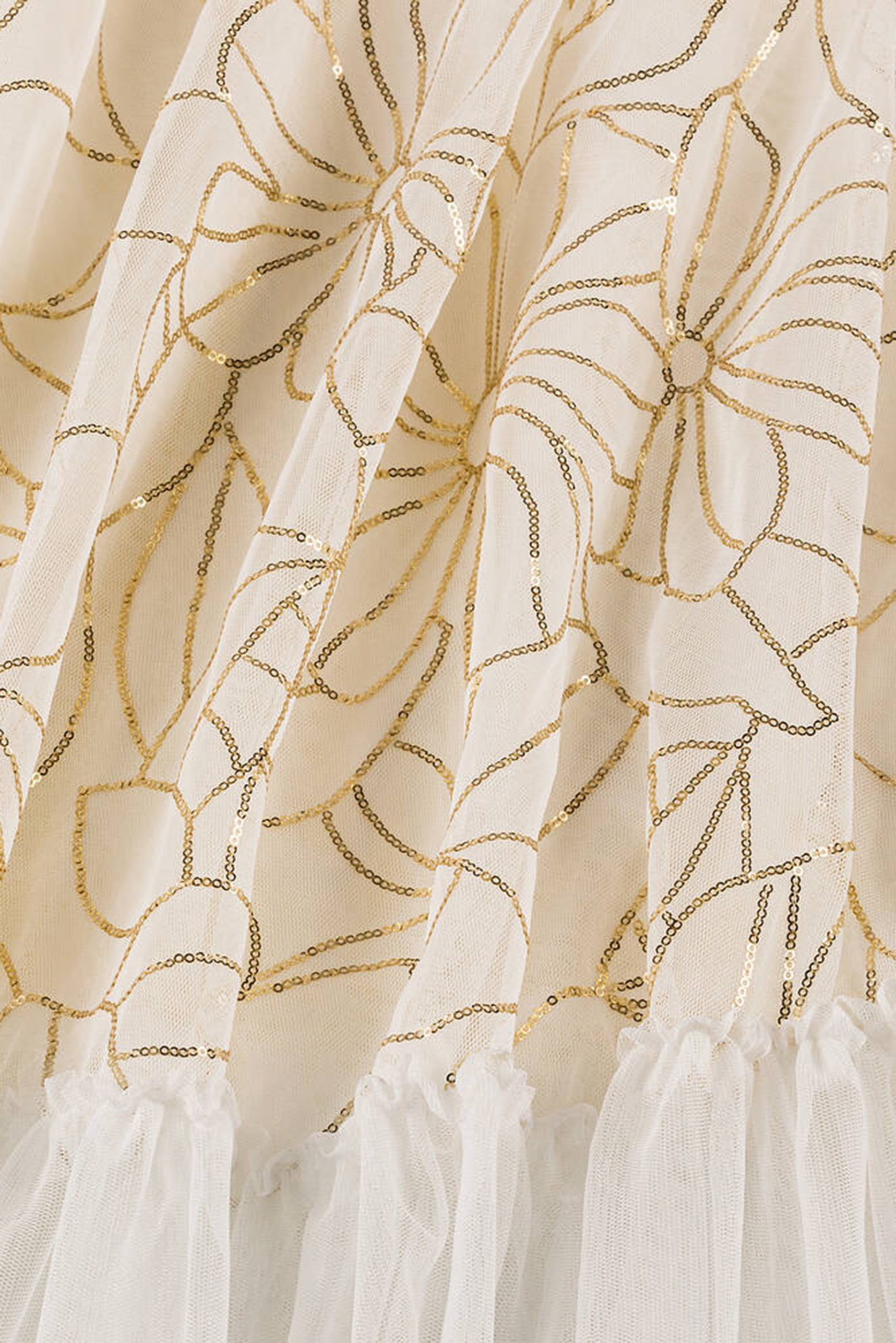 فستان مزين بترتر تول للأطفال