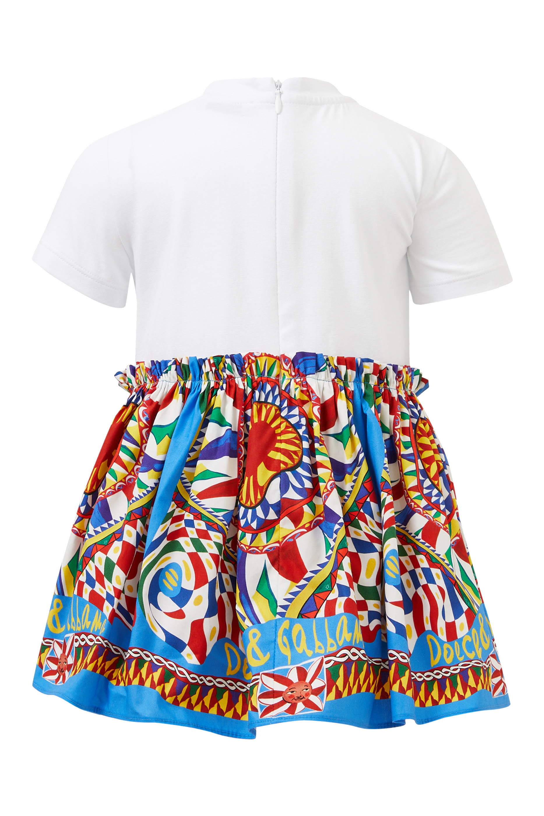 فستان للأطفال برقعة وطبعة كاريتو