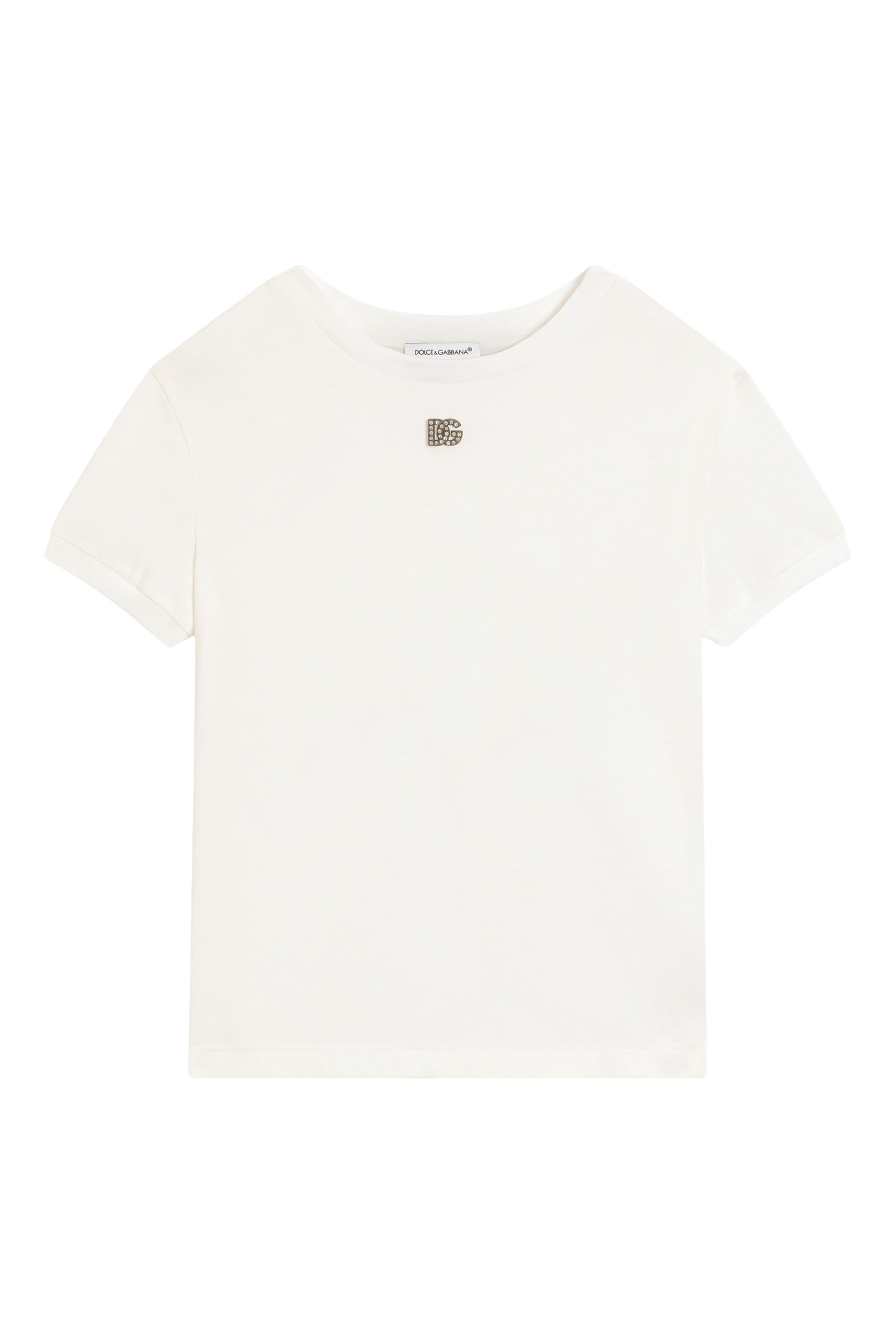 تيشيرت بشعار الماركة المزين بأحجار الراين جيرسيه للأطفال