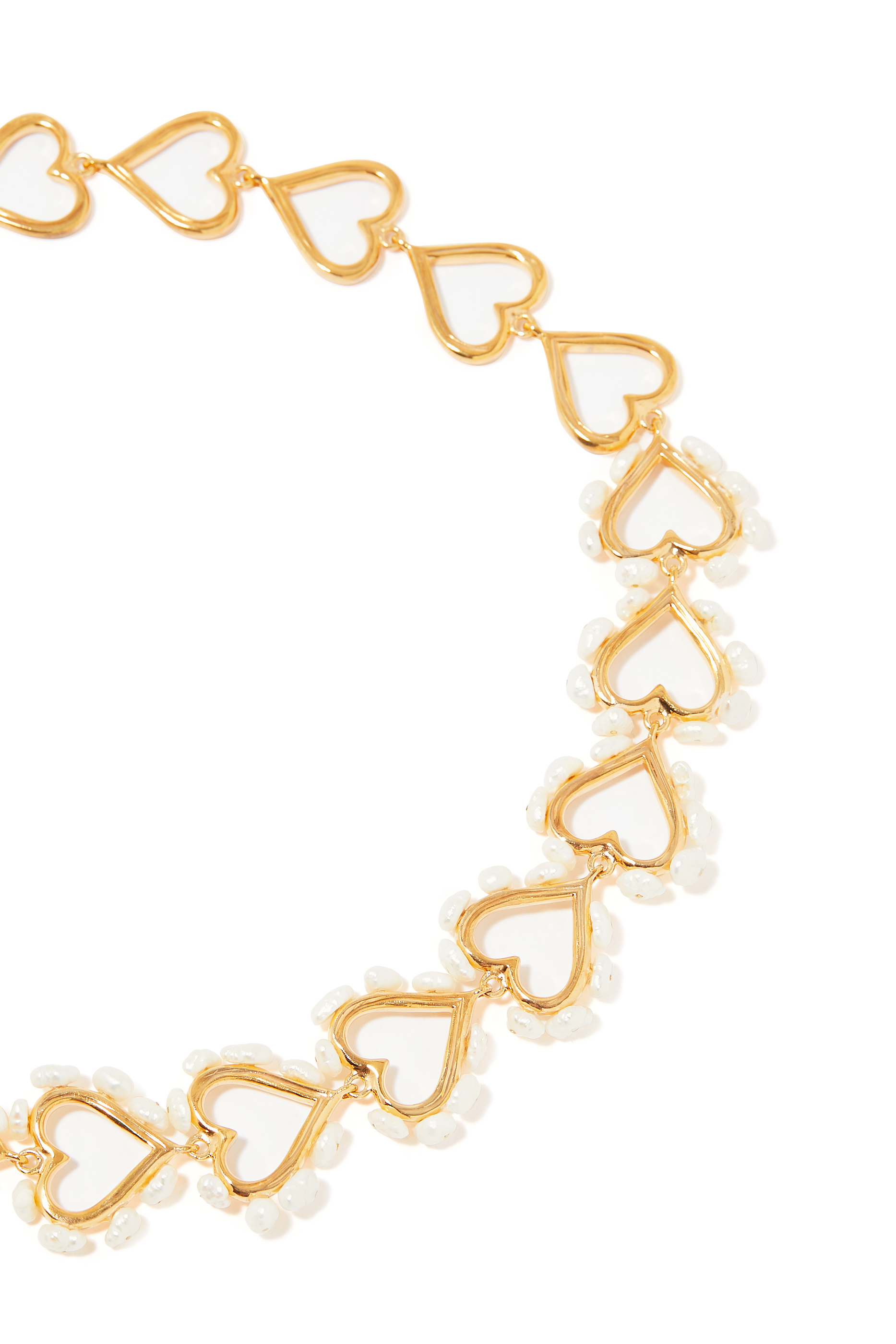 قلادة رقبة بحلي على شكل قلب