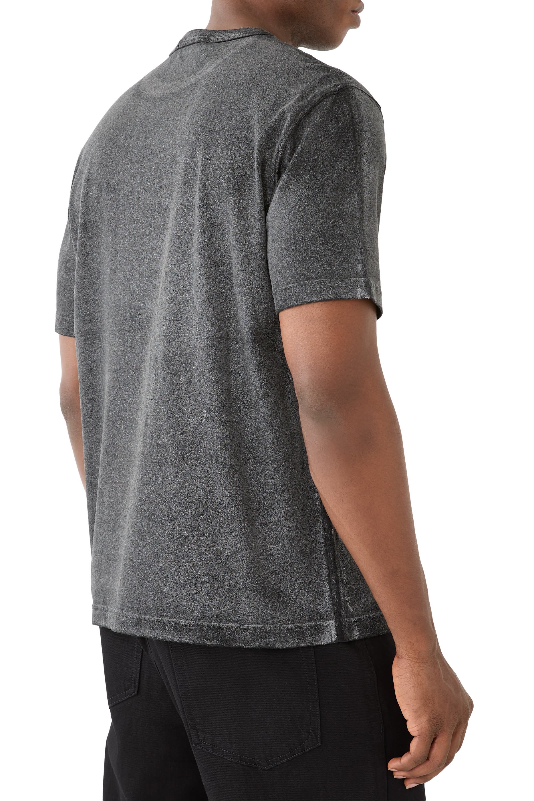 تيشيرت بطبقة لامعة عاكسة قطن عضوي جيرسيه