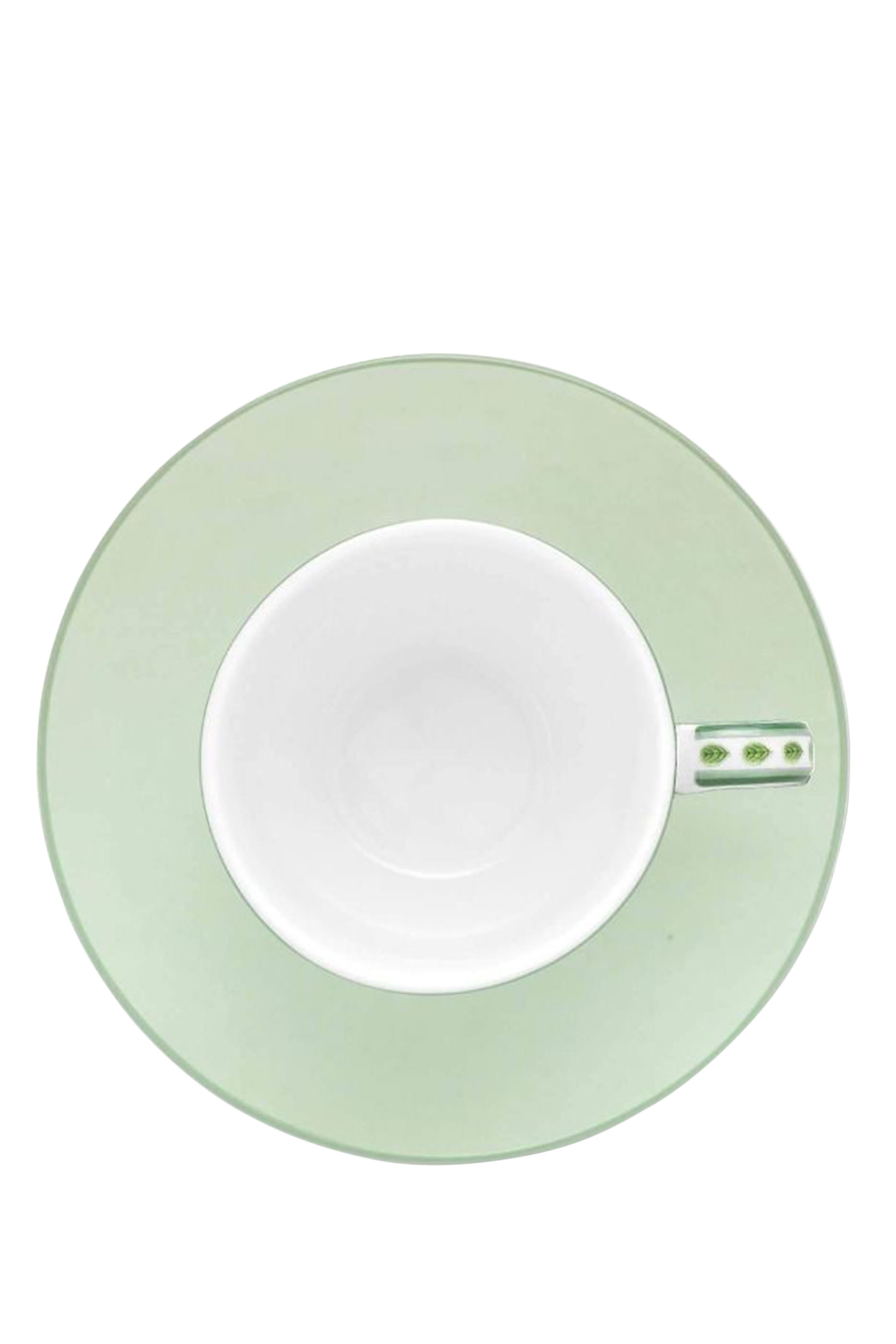 فنجان وطبق قهوة اسبريسو  مون ديلايت بنقشة ليلي اند لوتس