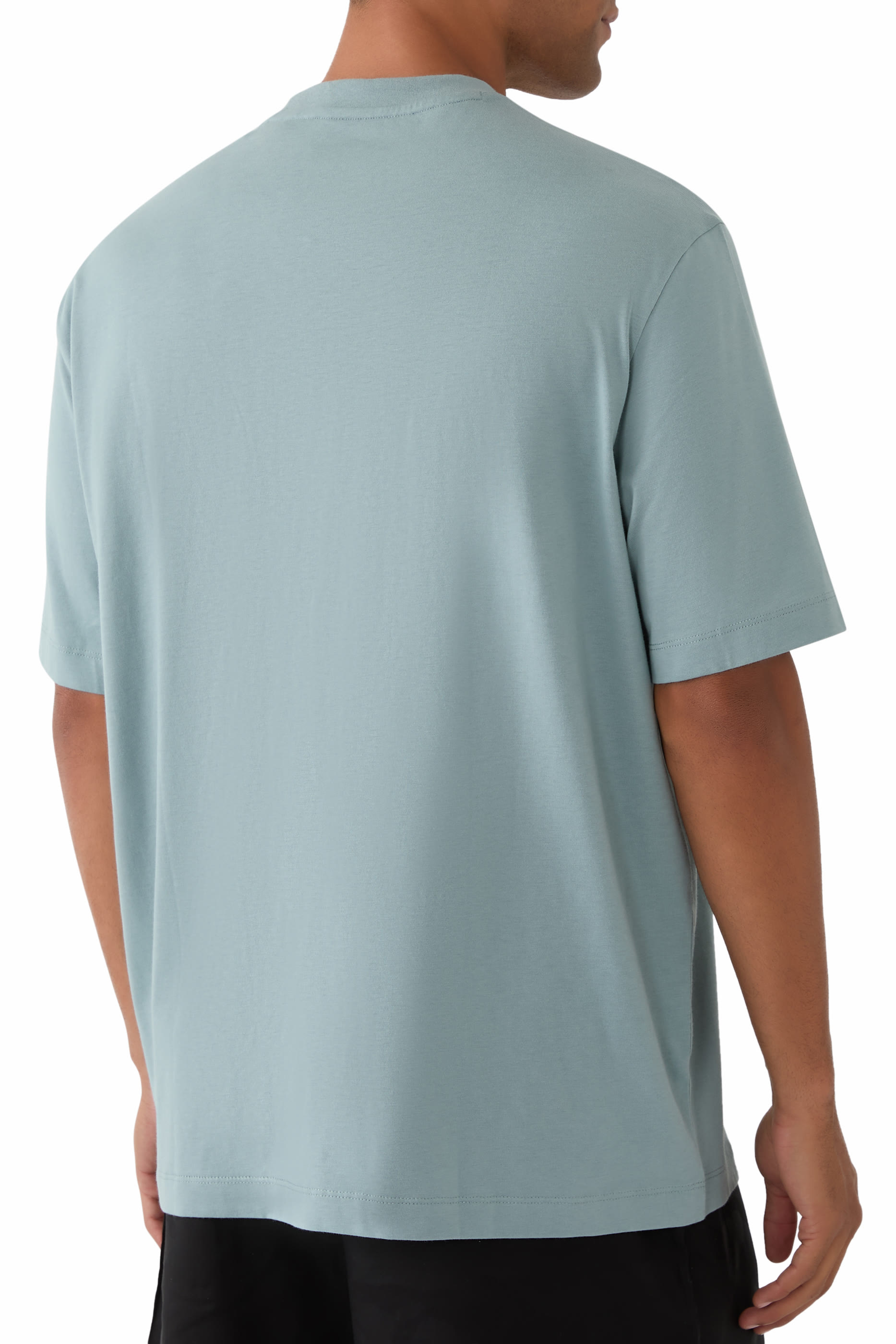 تيشيرت بقصة عادية وشعار الماركة جيرسيه