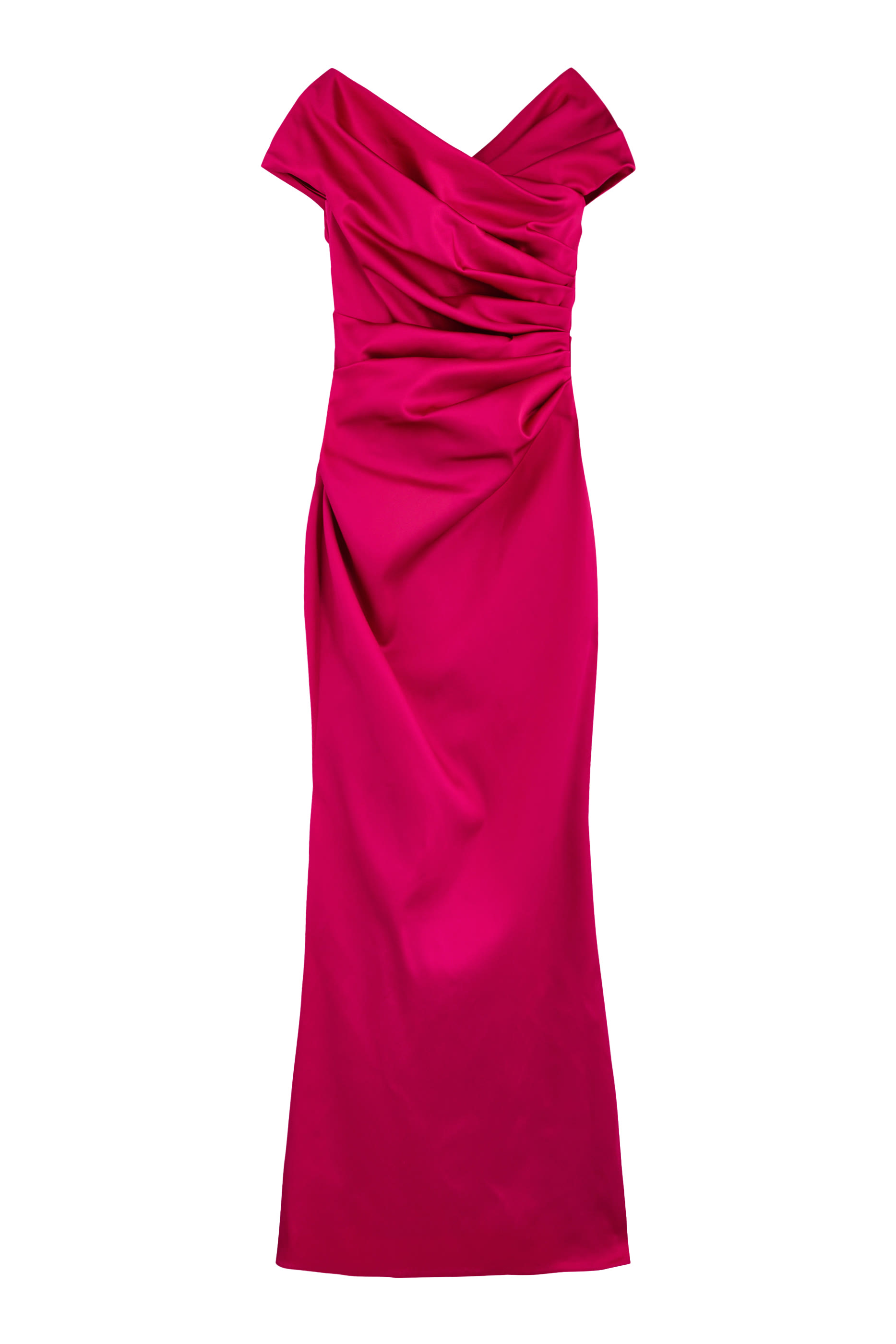 فستان سهرة بأكتاف مكشوفة