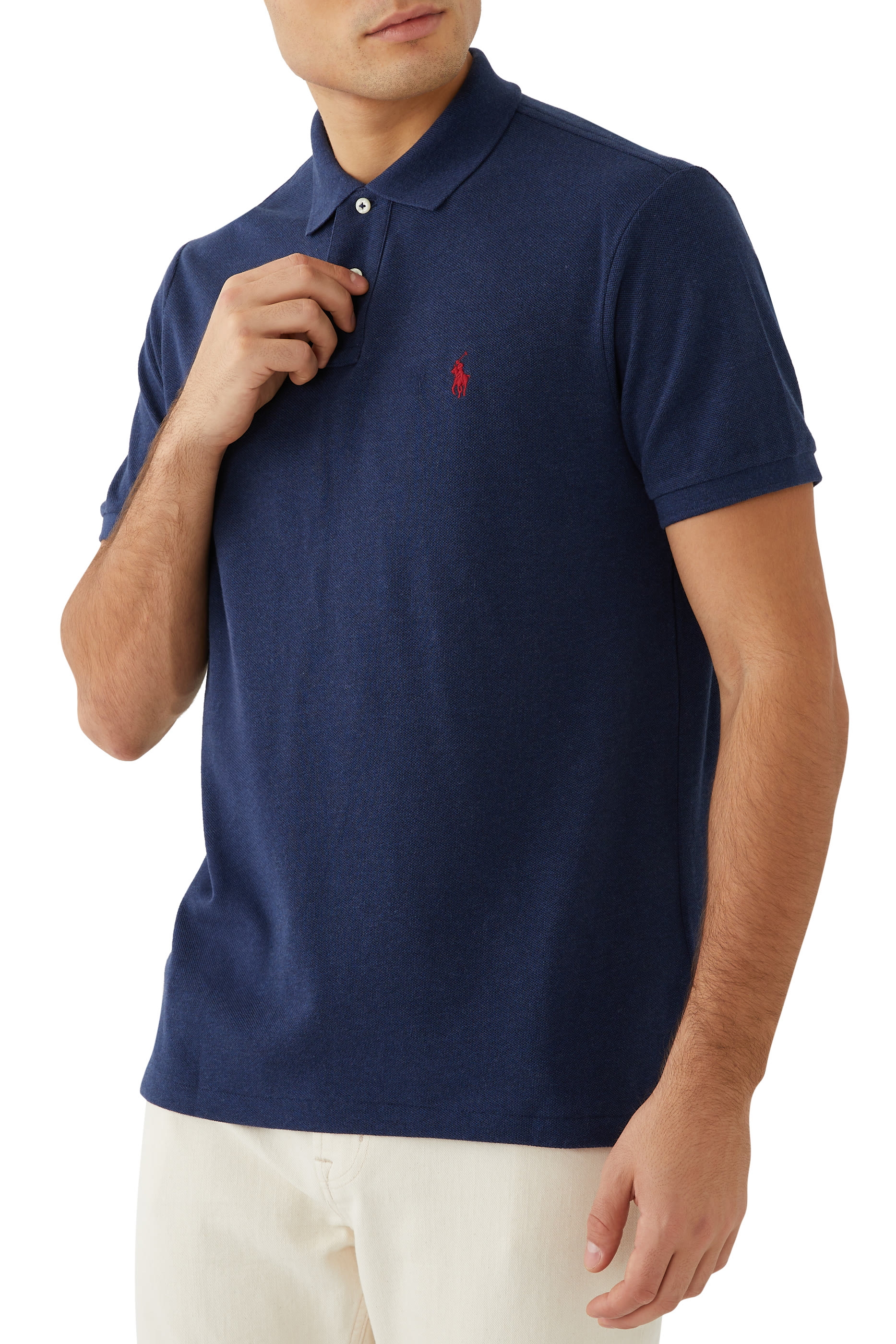 قميص بولو بتطريز شعار الماركة