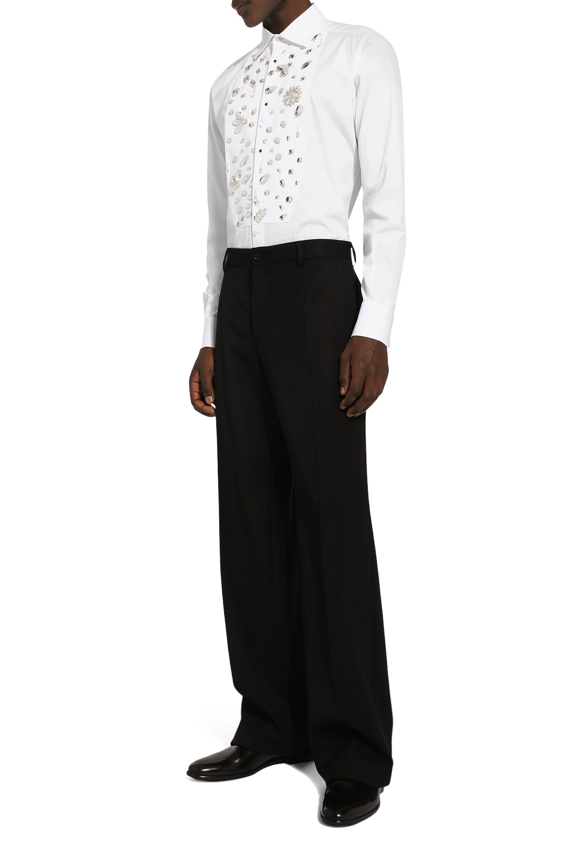 قميص سهرة غولد فيت مزين بأحجار الراين