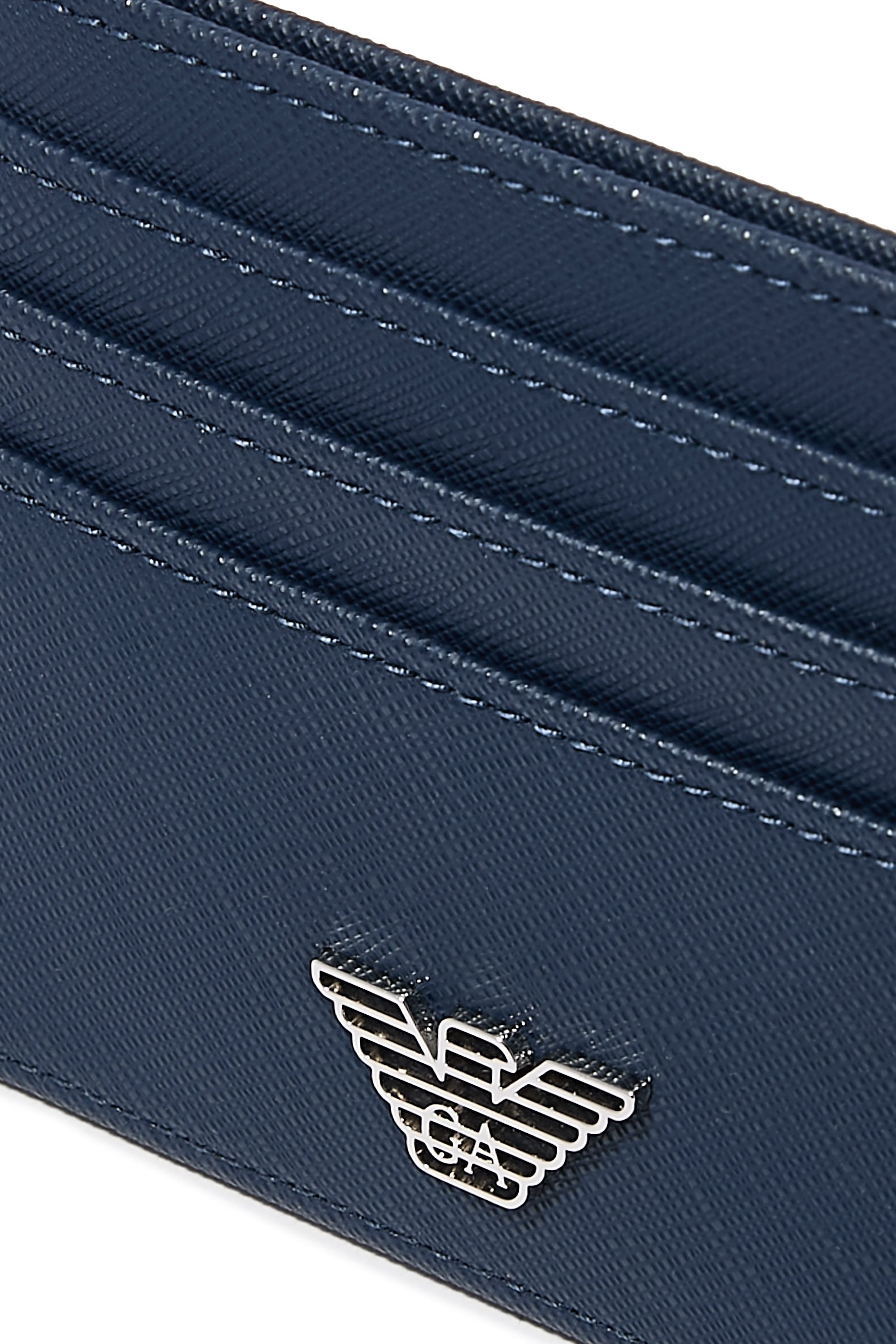 حافظة بطاقات بحلية شعار الماركة