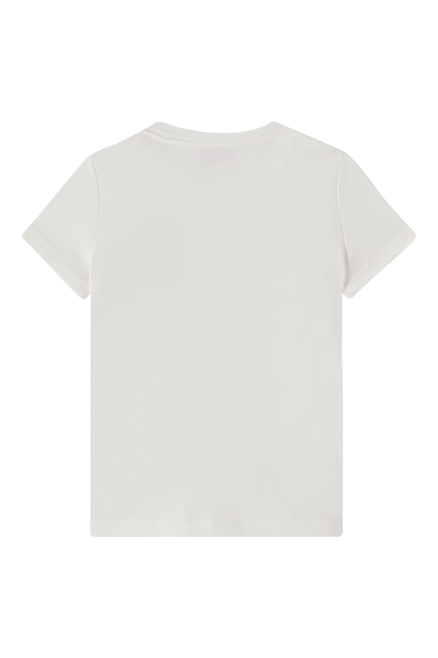 تيشيرت بأكمام قصيرة وشعار الماركة للأطفال