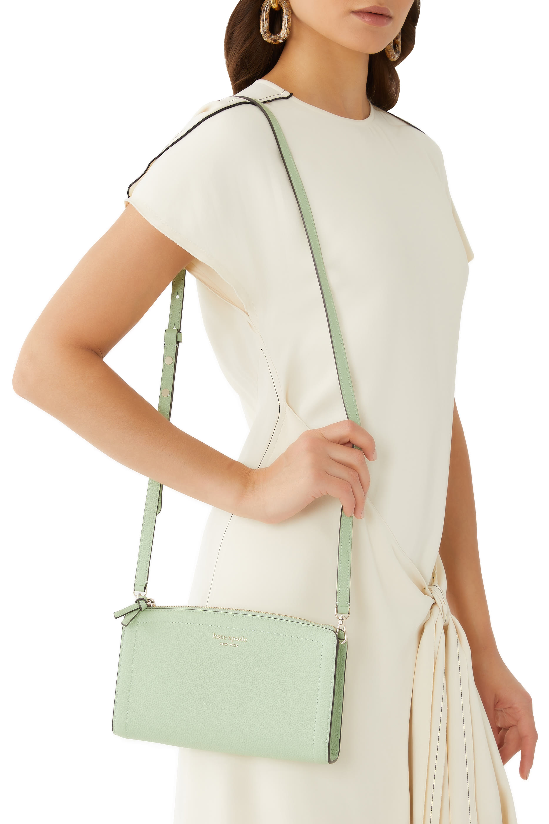 حقيبة كروس نوت صغيرة جلد حبيبي