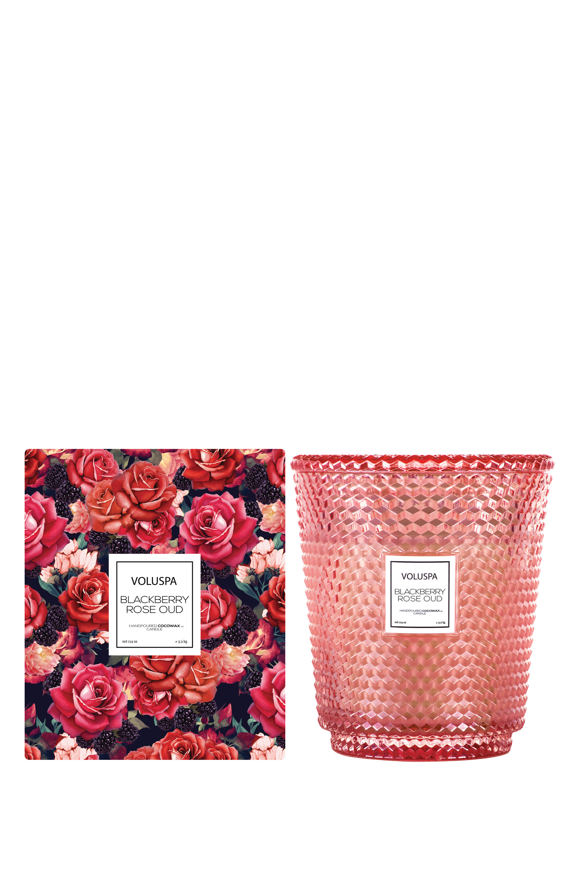 شمعة بلاك بيري روز عود بخمسة فتائل