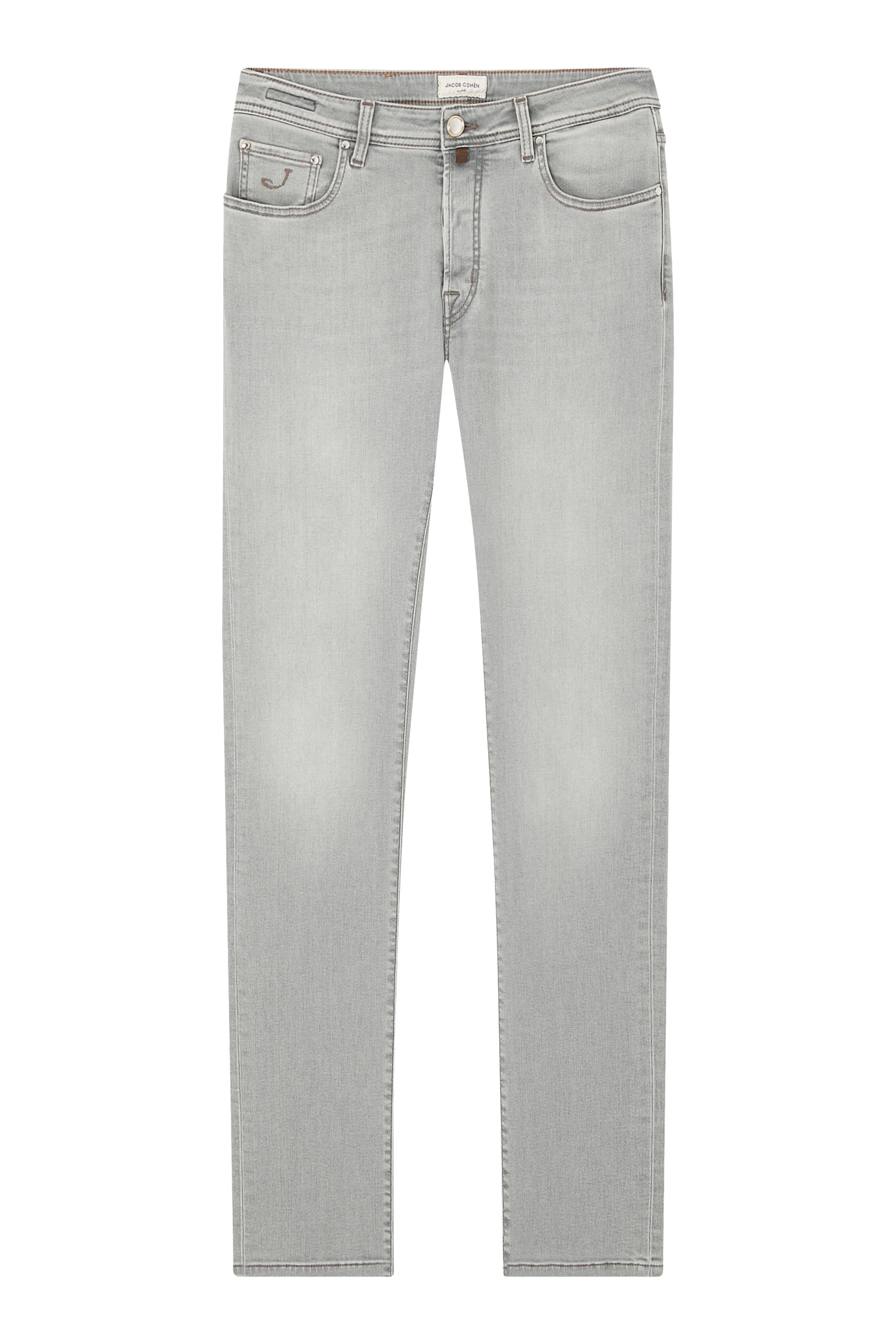 بنطال جينز بقصة ساق مستقيمة وخمسة جيوب